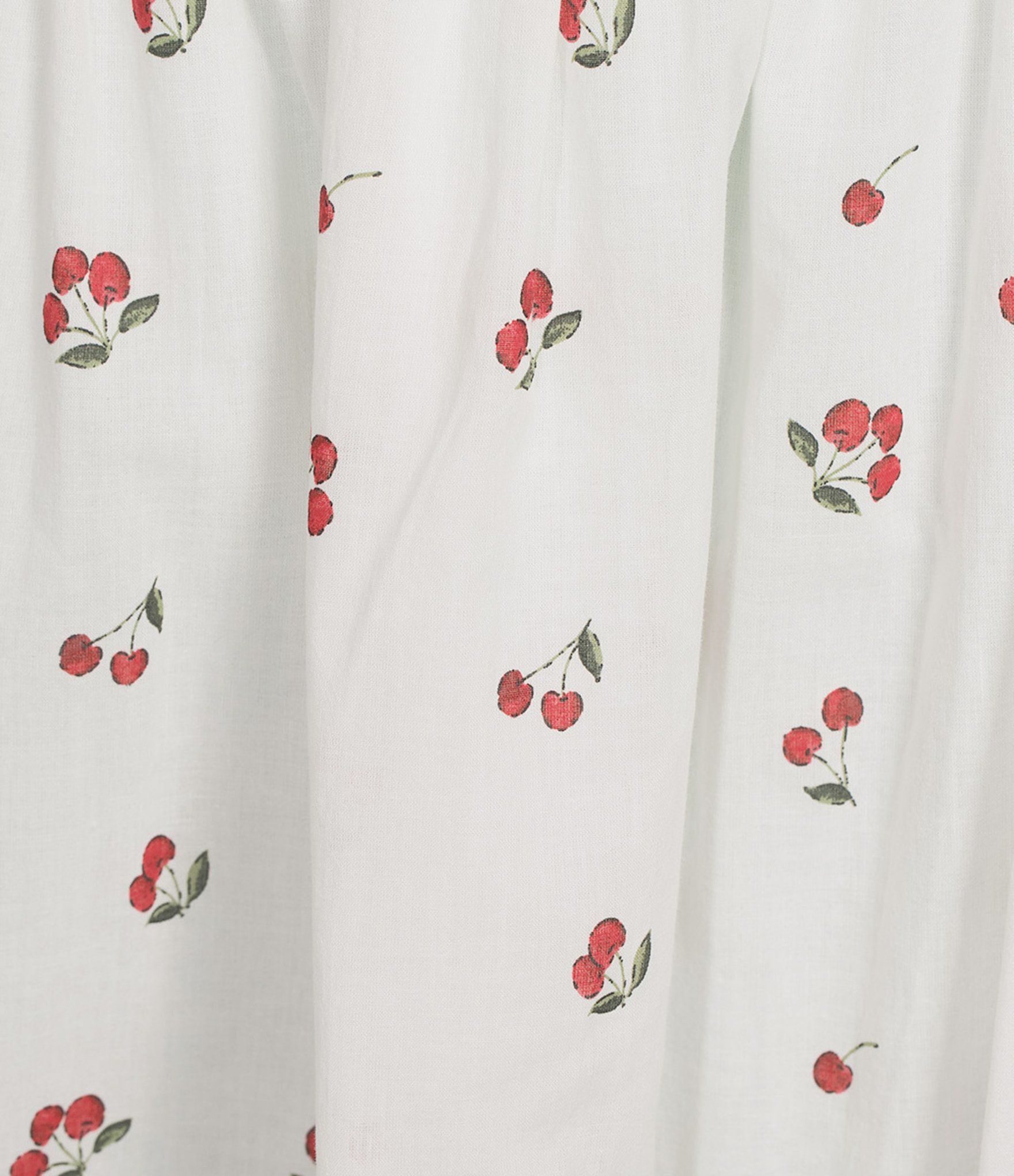 Copper Key Pleated Cherry Print Coordinating Maxi Skirt