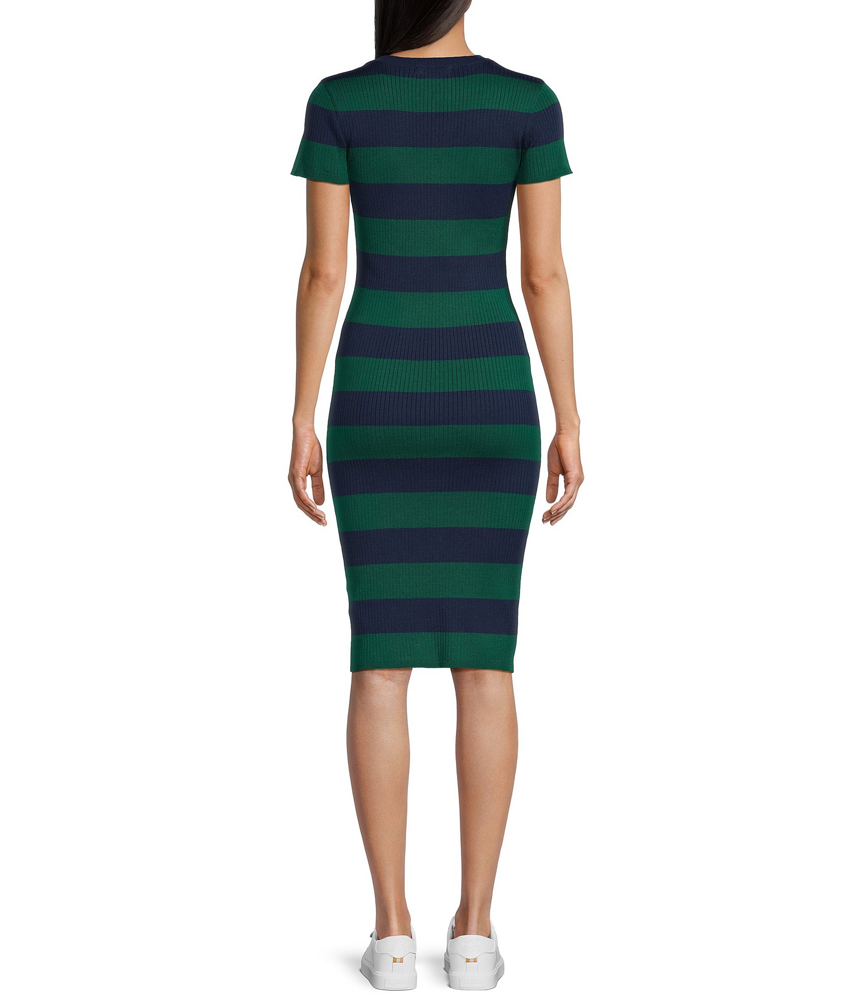 Copper Key Rugby Stripe Sweater Dress