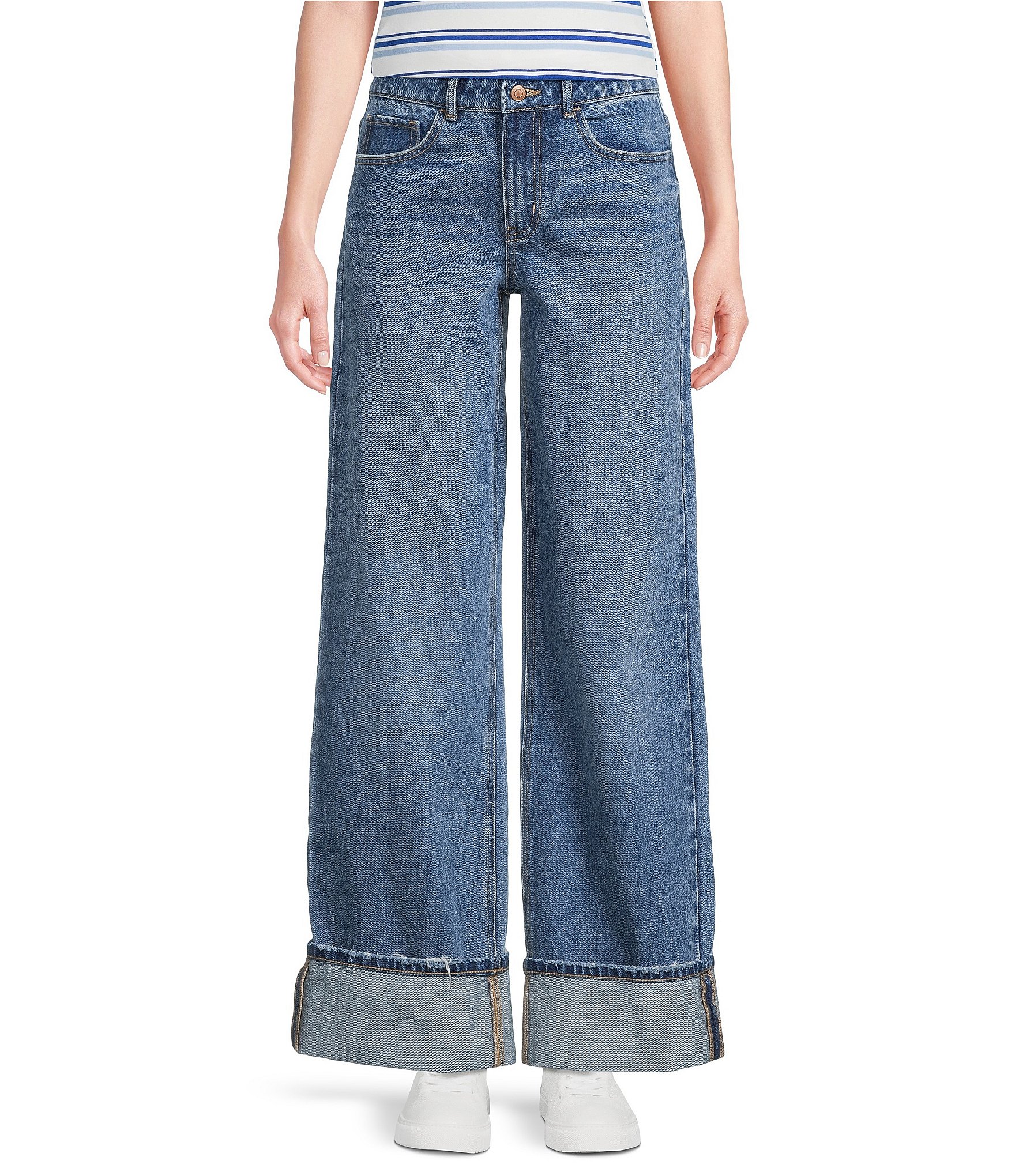 Copper Key Slouchy Cuffed Denim Jeans