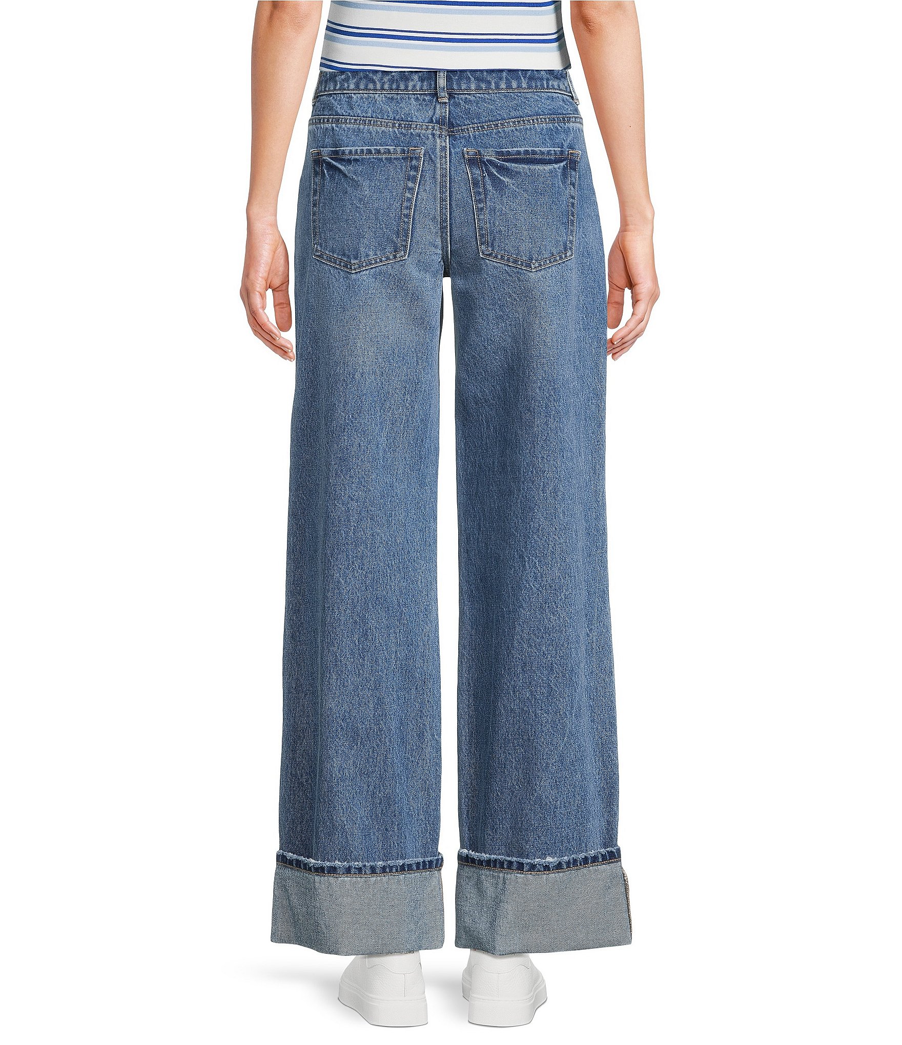 Copper Key Slouchy Cuffed Denim Jeans