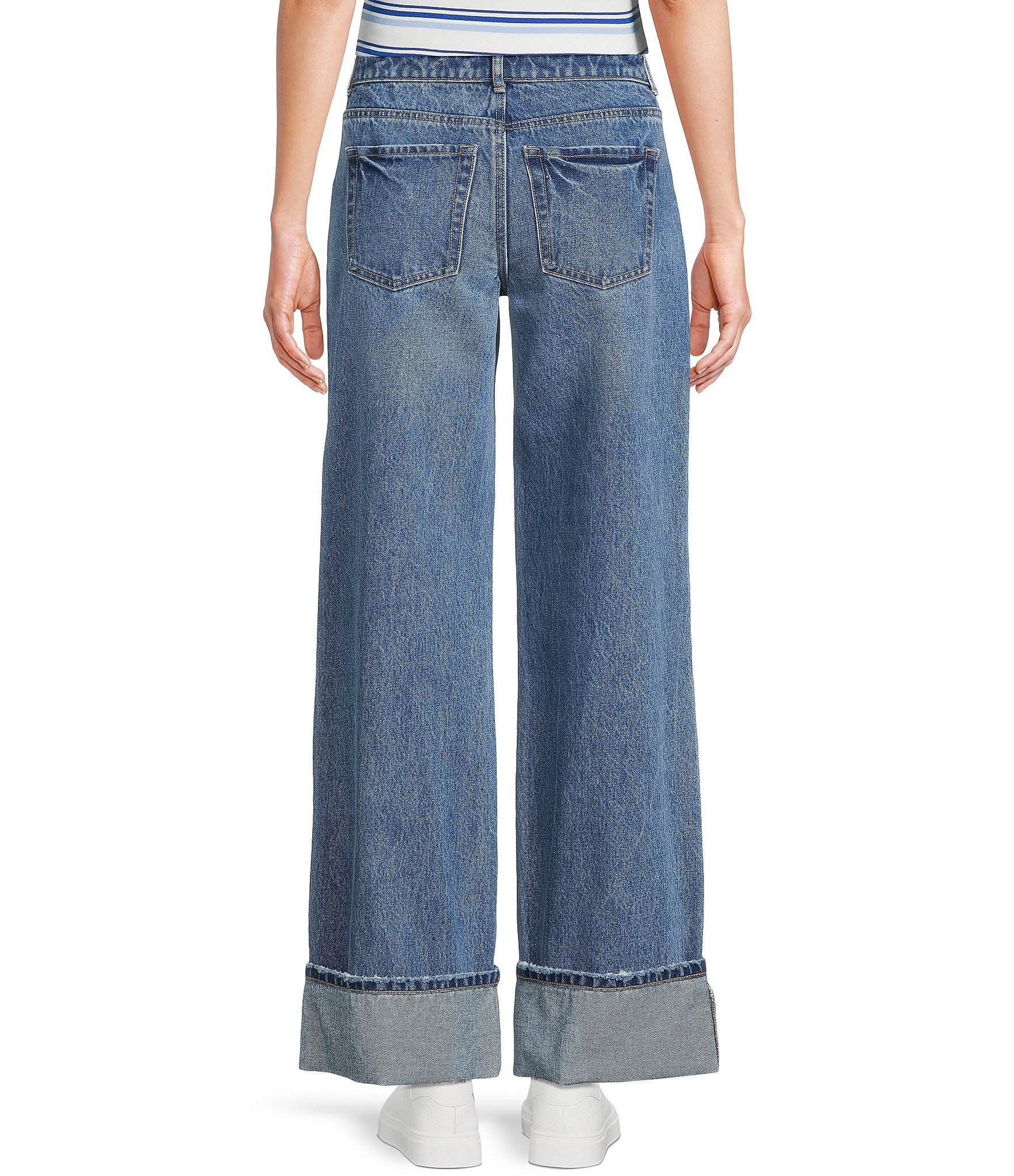 Copper Key Slouchy Cuffed Denim Jeans