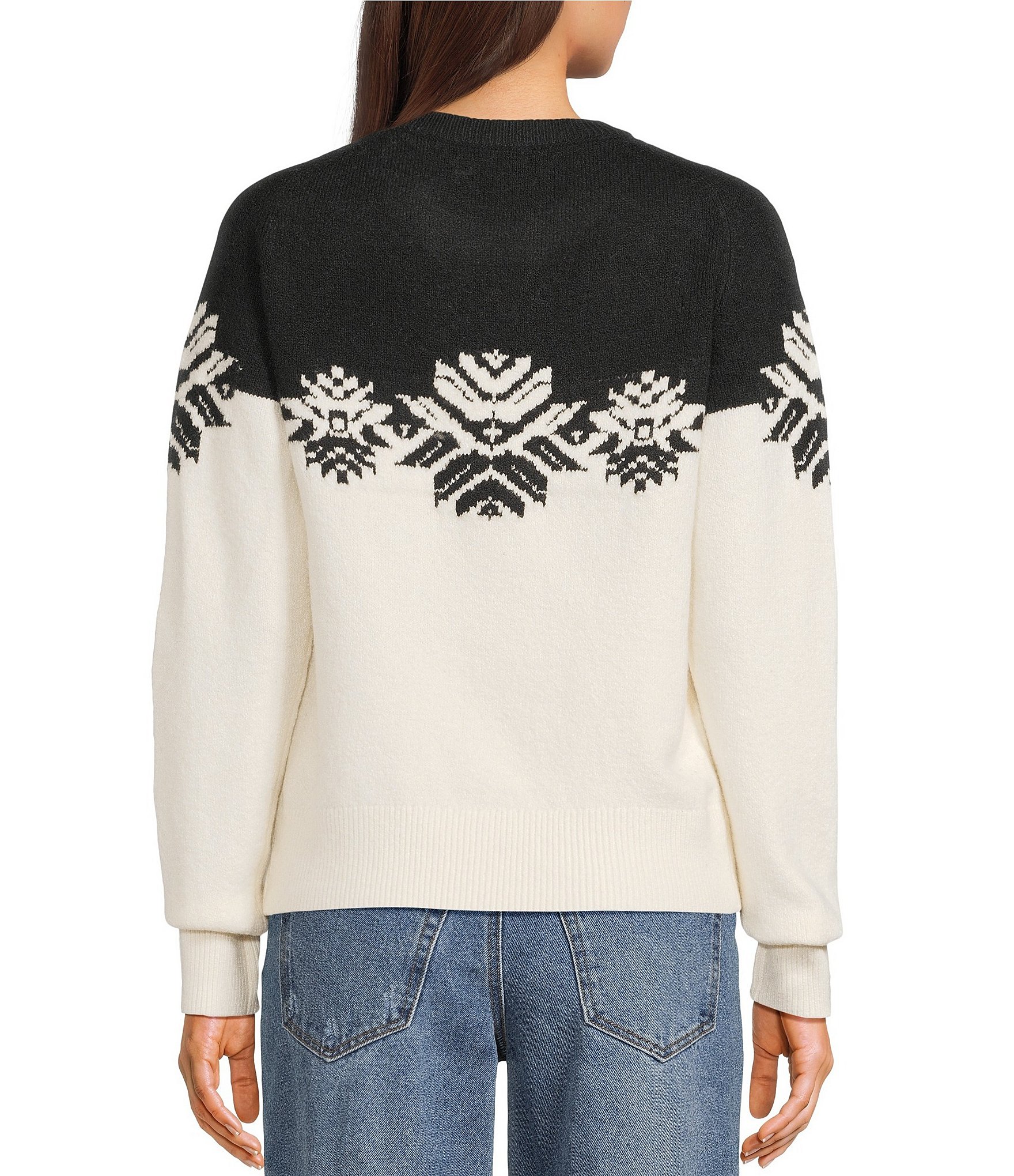 Copper Key Snowflake Jacquard Sweater