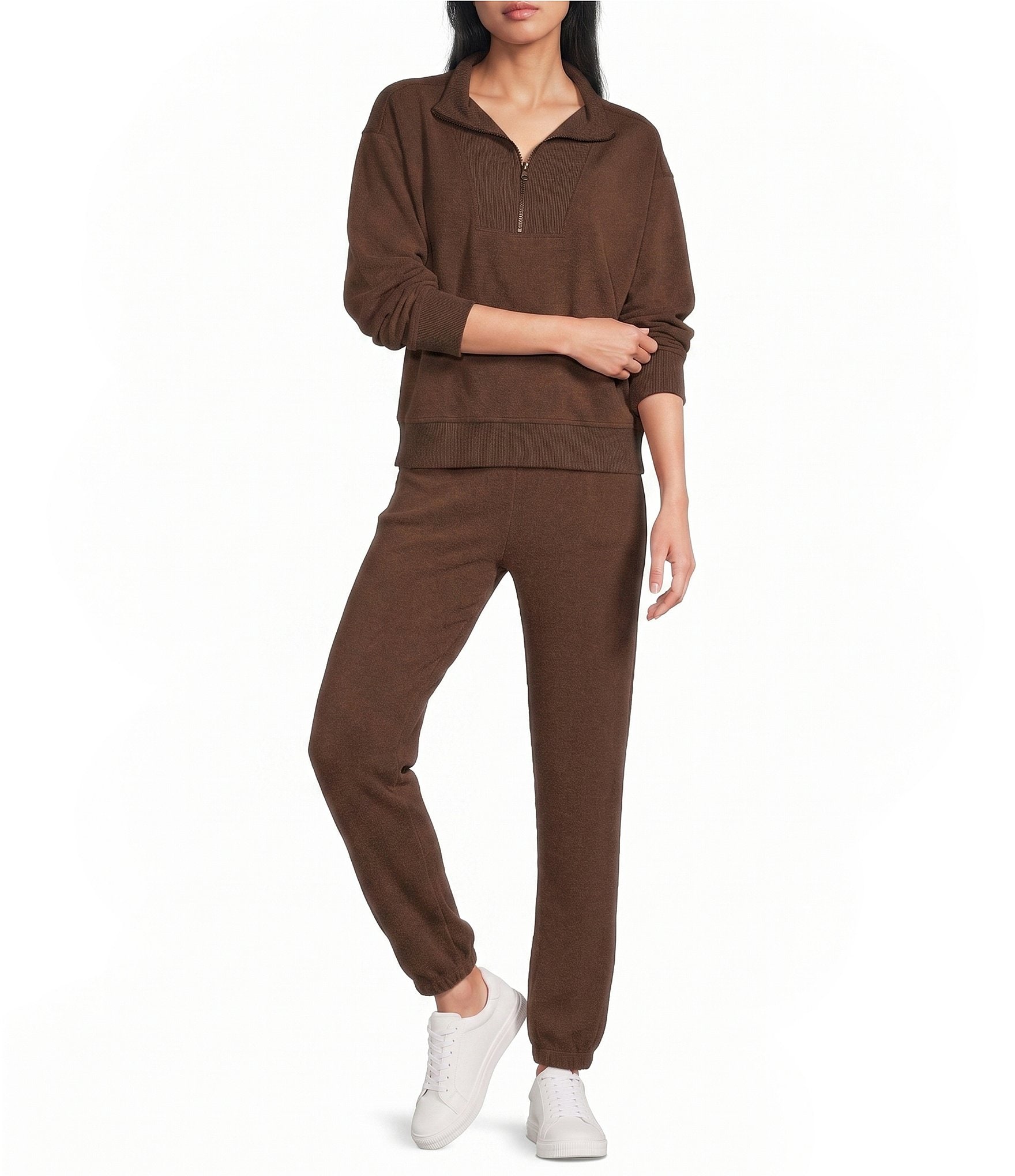 Copper Key Knit Quarter Zip Coordinating Pullover