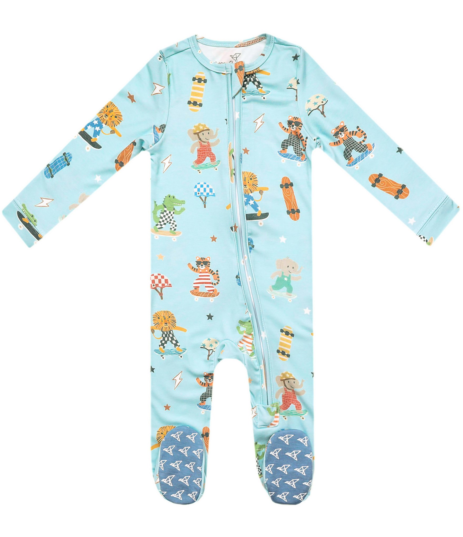 Copper Pearl Baby Boy Tanner Zip-Up Footie