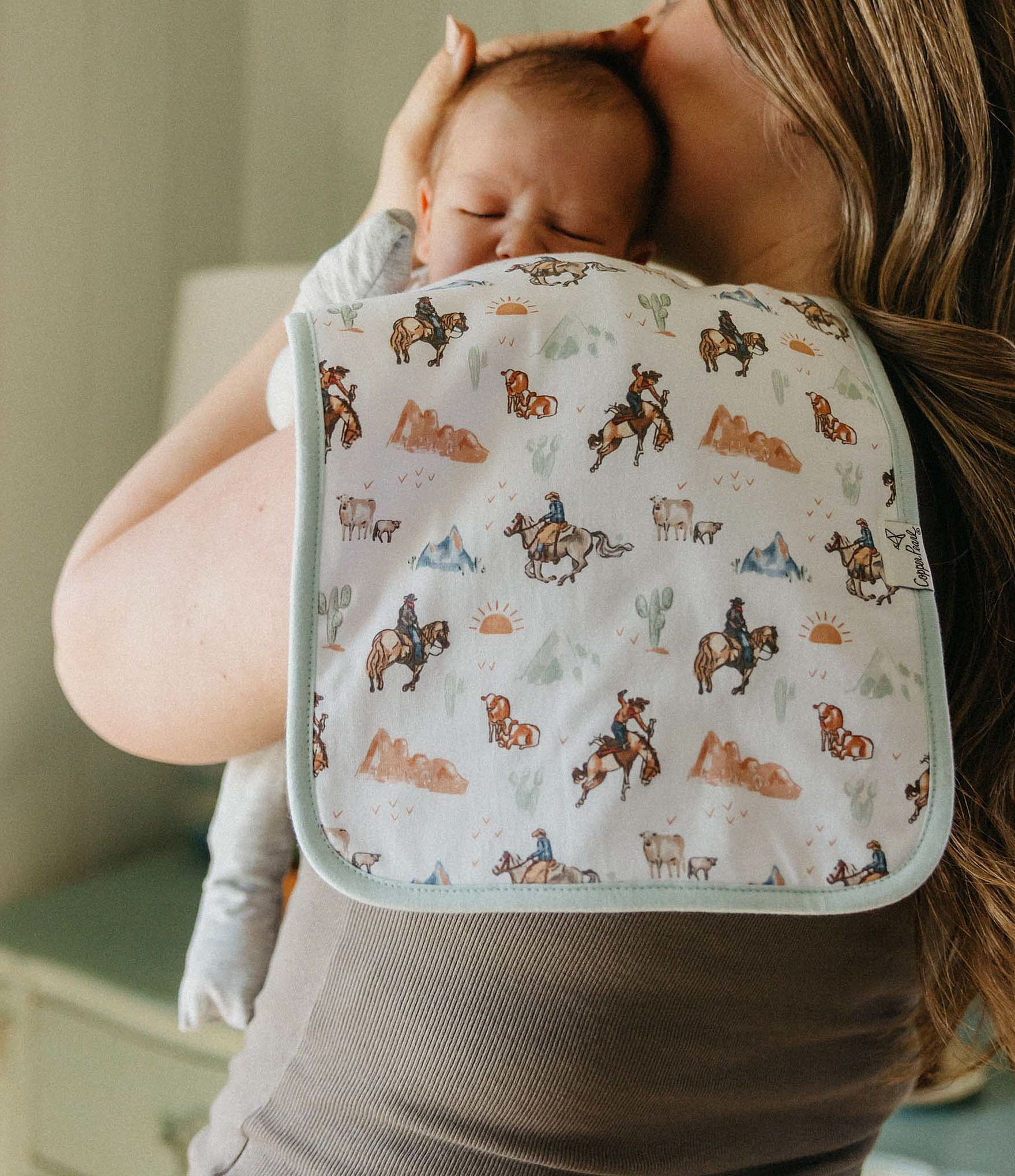Copper Pearl Baby Boys Boone Western Print Burp Cloths 3-Pack