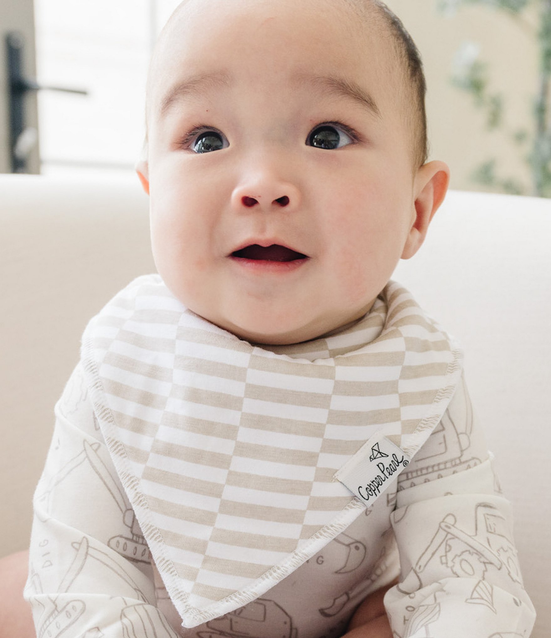 Copper Pearl Baby Boys Gage Print Bandana Bibs 4-Pack