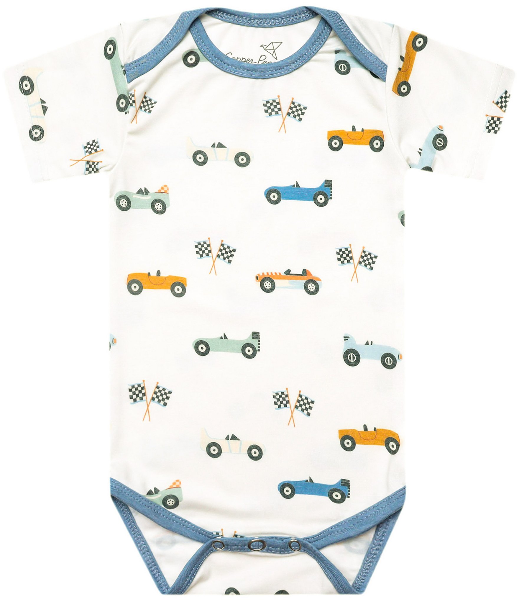 Copper Pearl Baby Boys Short Sleeve Speedster Bodysuit