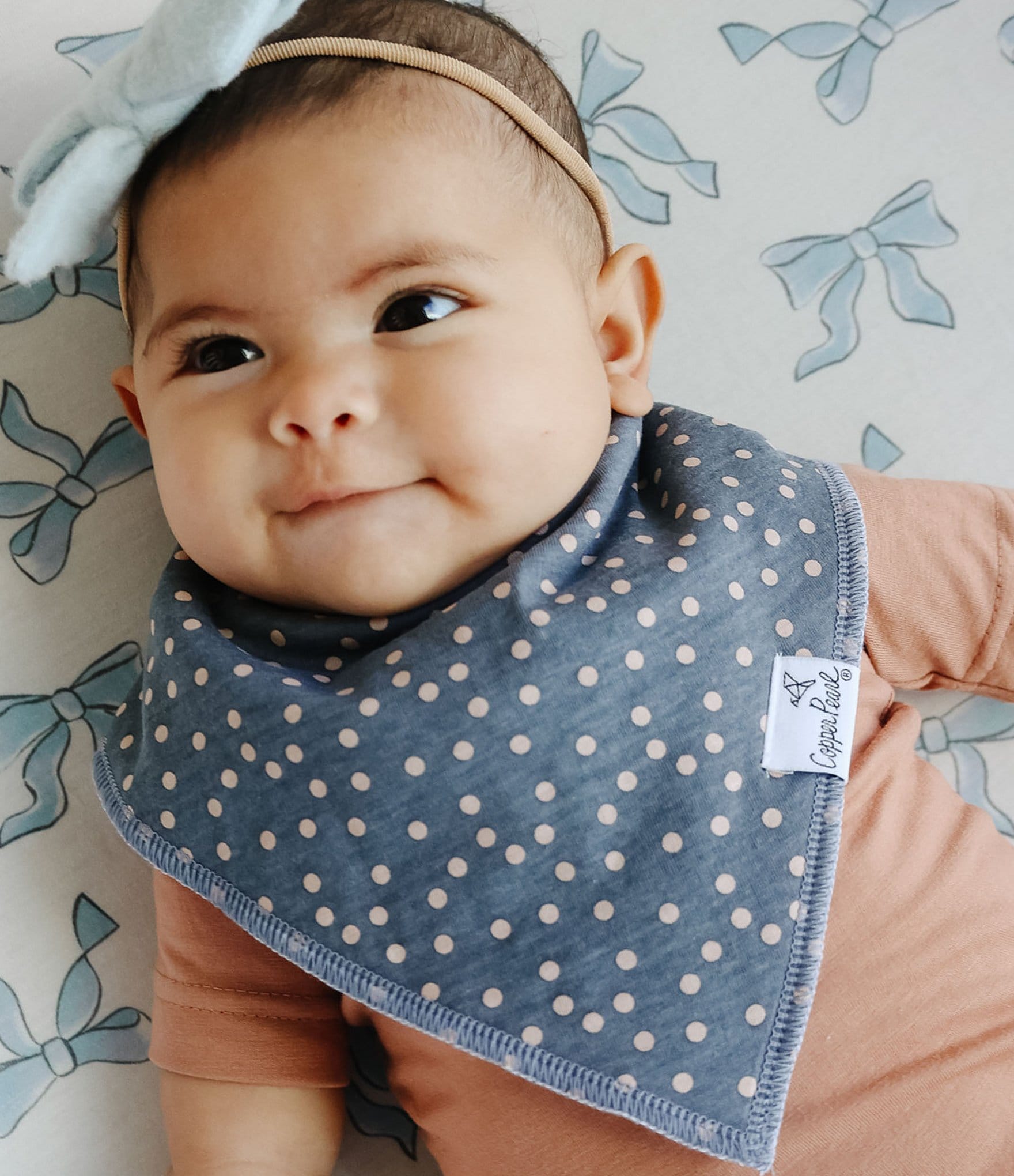 Copper Pearl Baby Girls Gemma Print Bandana Bibs 4-Pack
