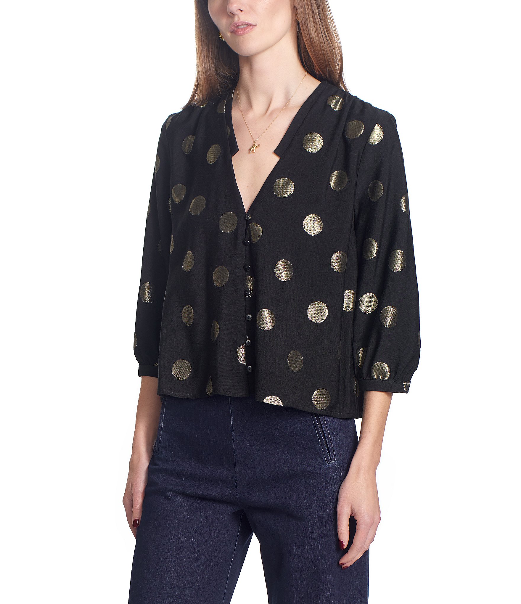 Dillards polka dot orders blouse