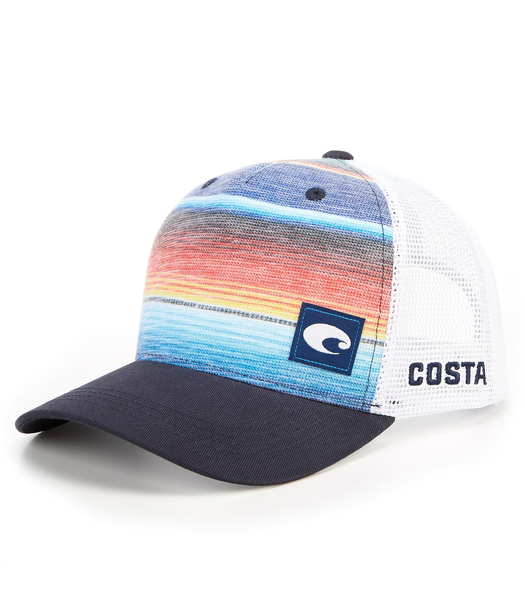 Costa Baja Stripe Trucker Hat - Blue