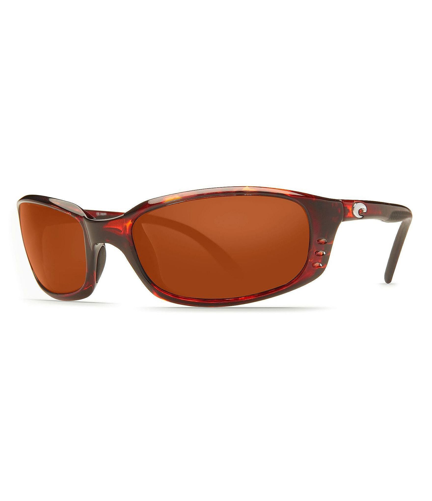 Costa Brine Tort Copper Polarized Wrap Sunglasses | Dillard's