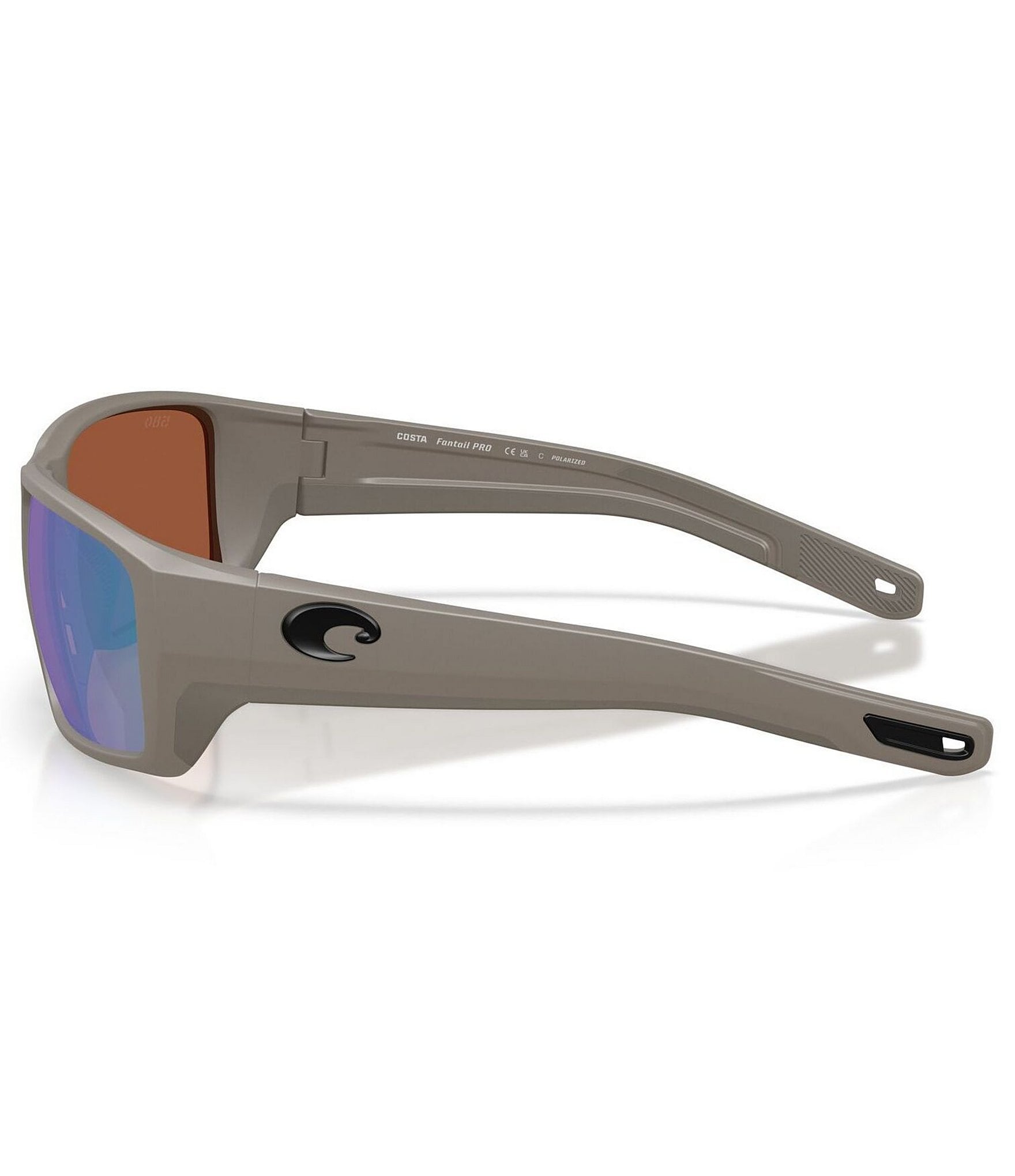 Costa Del Mar Men's Fantail Pro 60mm Polarized Rectangle Sunglasses