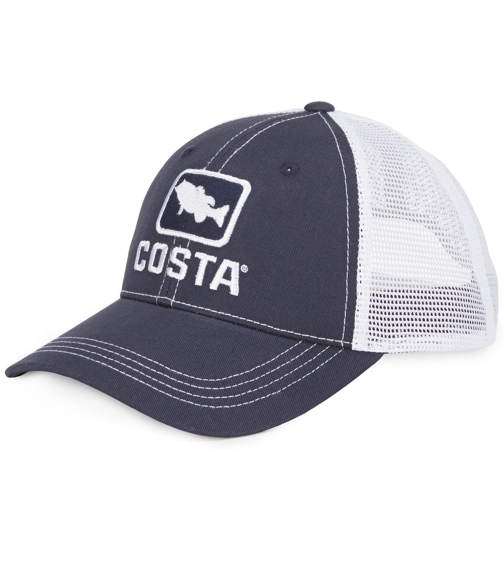 Costa Del Mar Marlin Trucker Hat, Blue/White, X-Large : :  Clothing, Shoes & Accessories