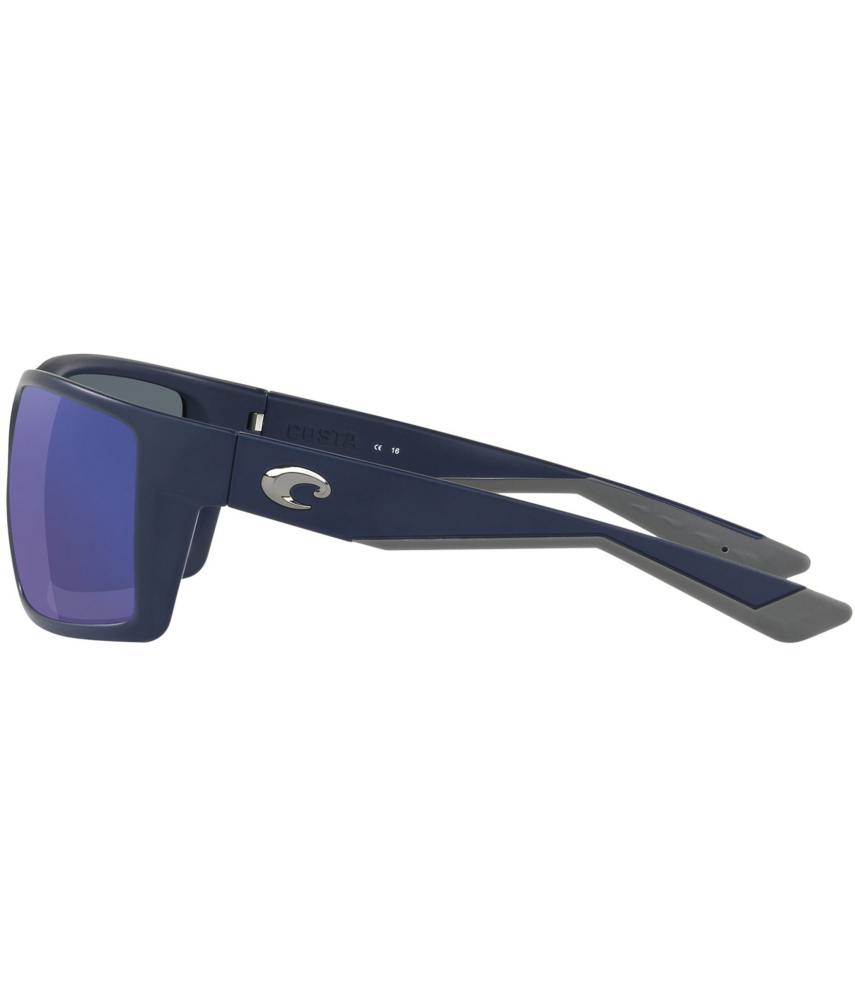 Costa Men's 6S9007 Reefton 64mm Rectangle Polarized Sunglasses