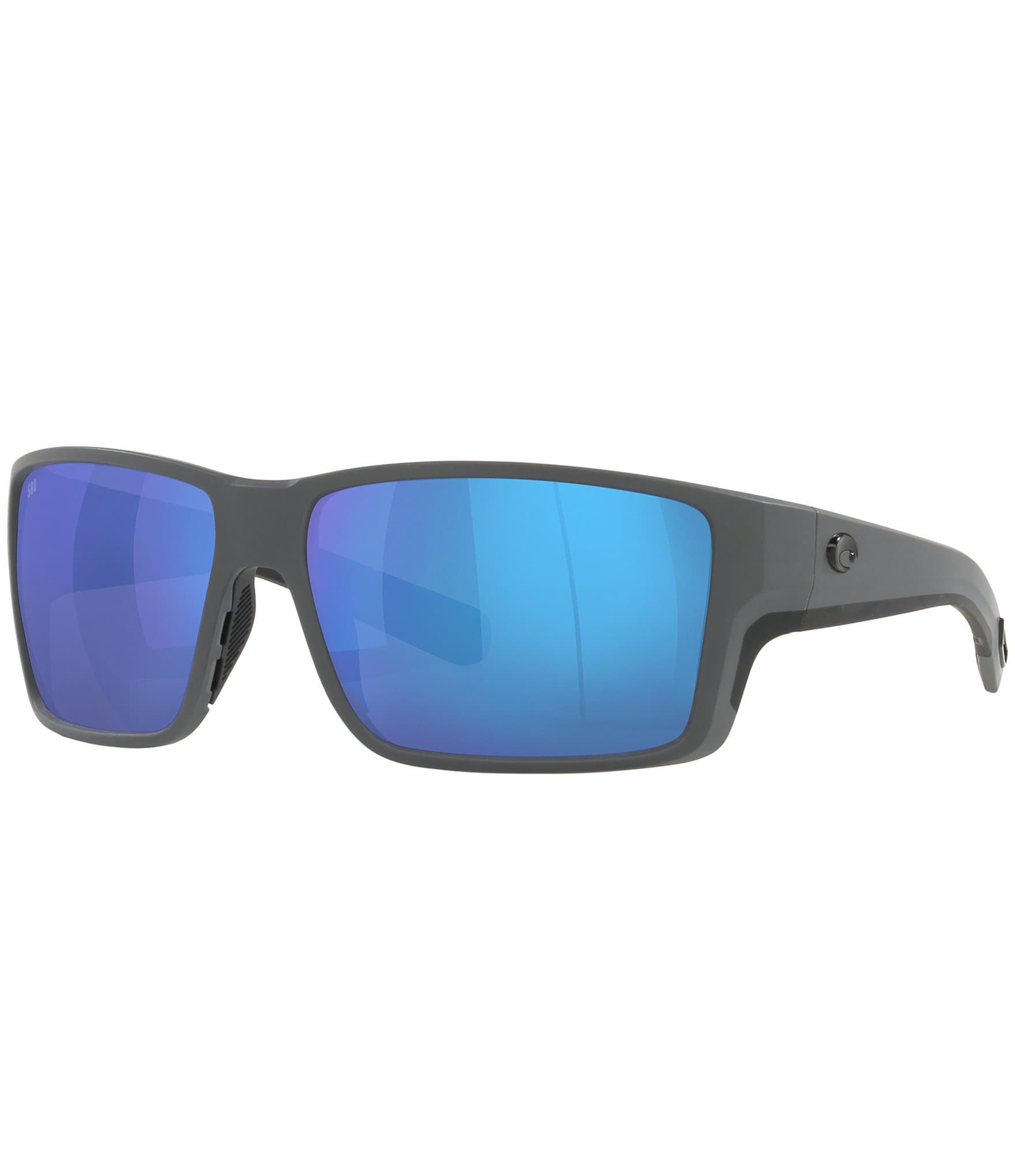 Costa Men's 6S9007 Reefton Mirrored Crystal 64mm Rectangle Polarized Sunglasses