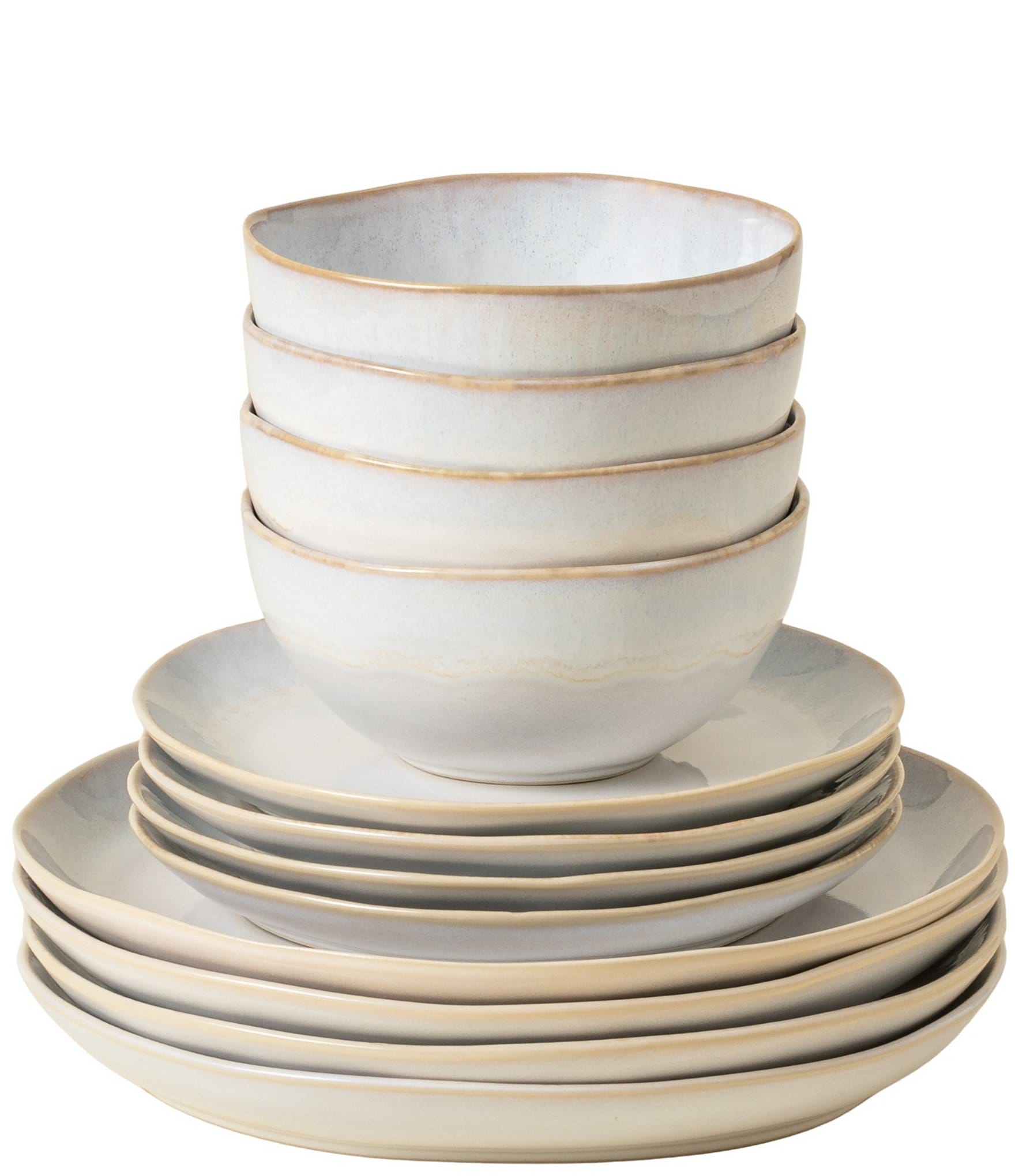 Costa Nova Brisa Collection 12-Piece Dinnerware Set with Cereal Bowl
