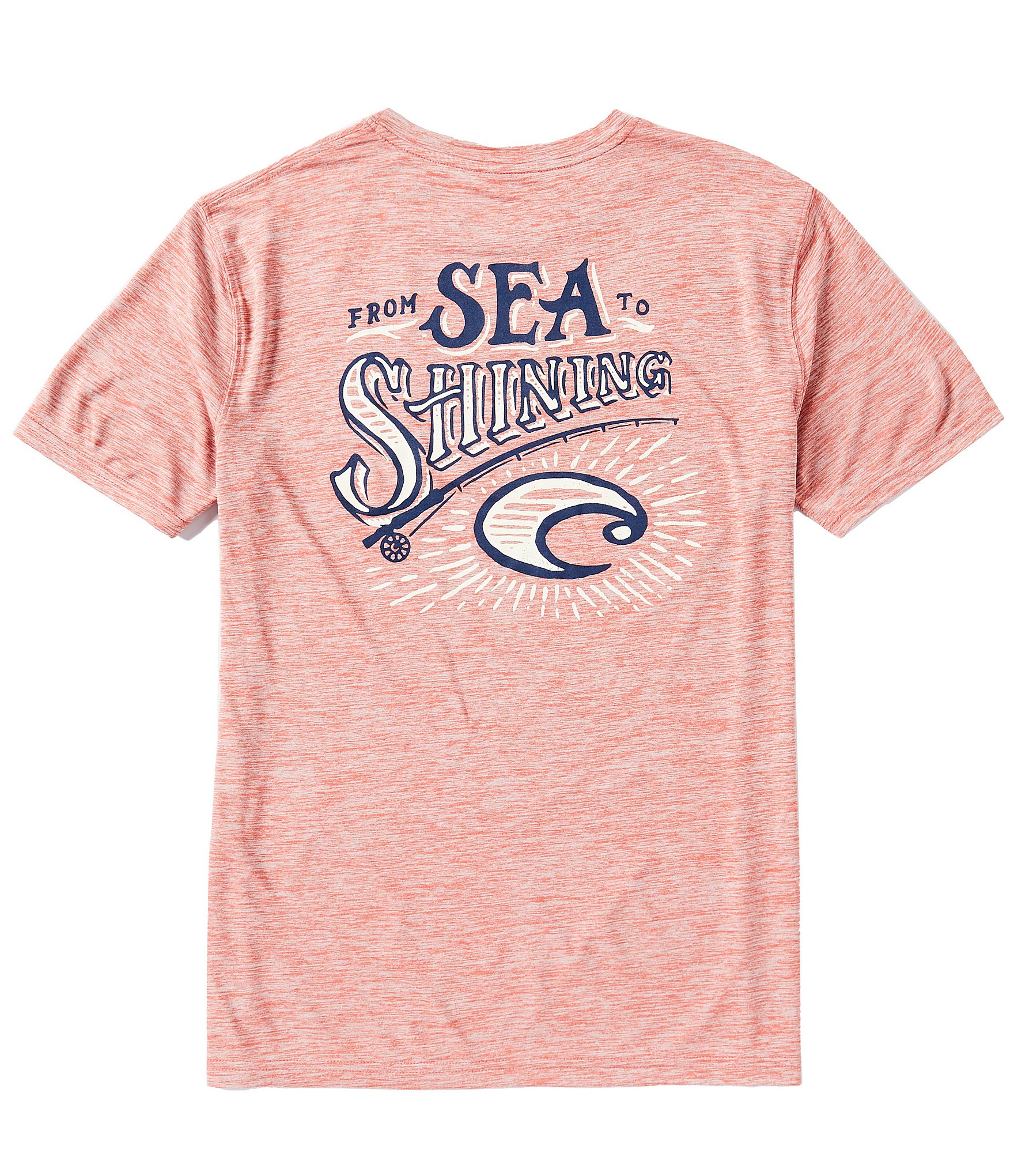 Costa Short Sleeve Tech Freedom Sea Americana Heathered T-Shirt