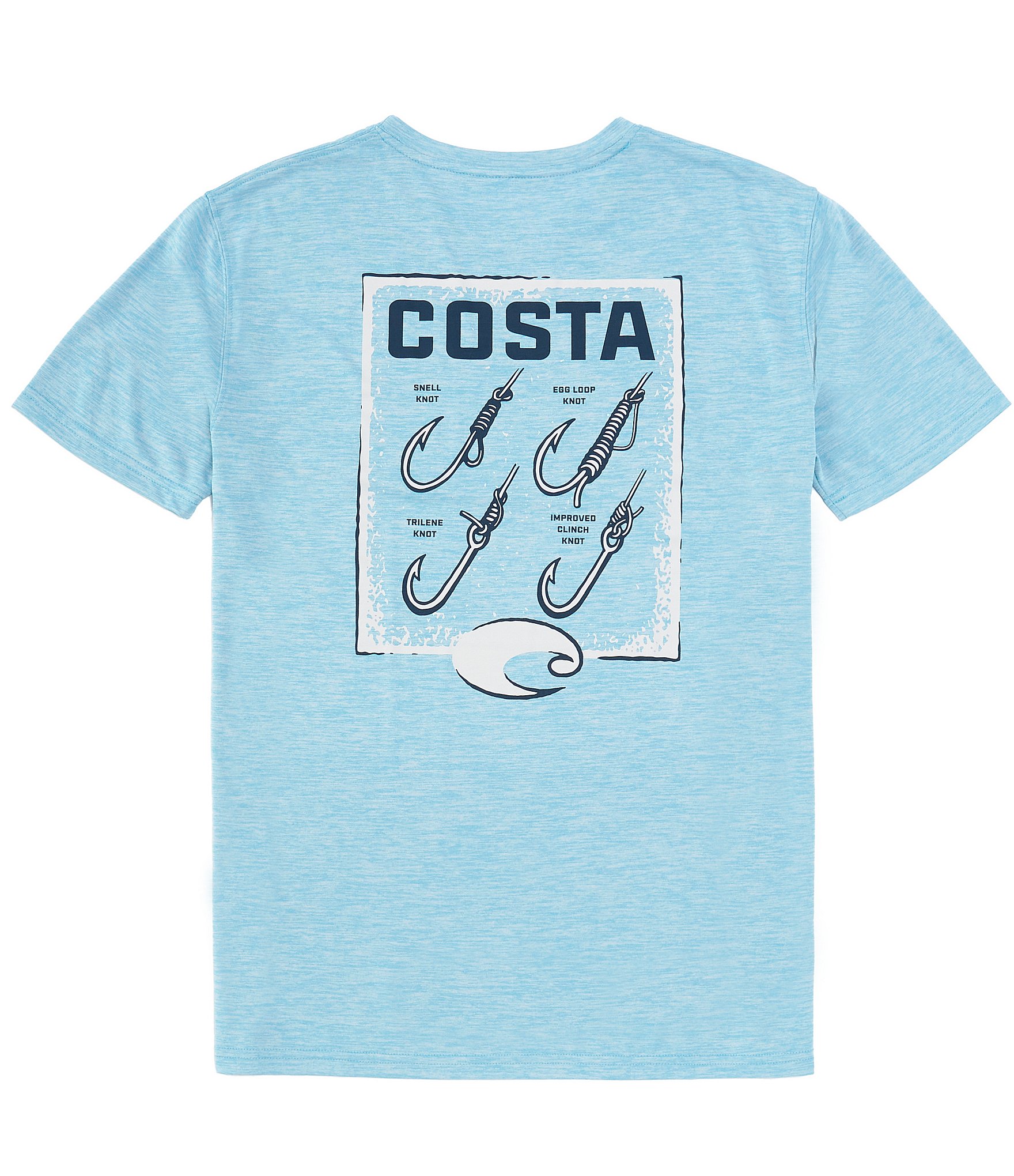 Costa Short Sleeve Tech How To Hooks Heathered Graphic T-Shirt