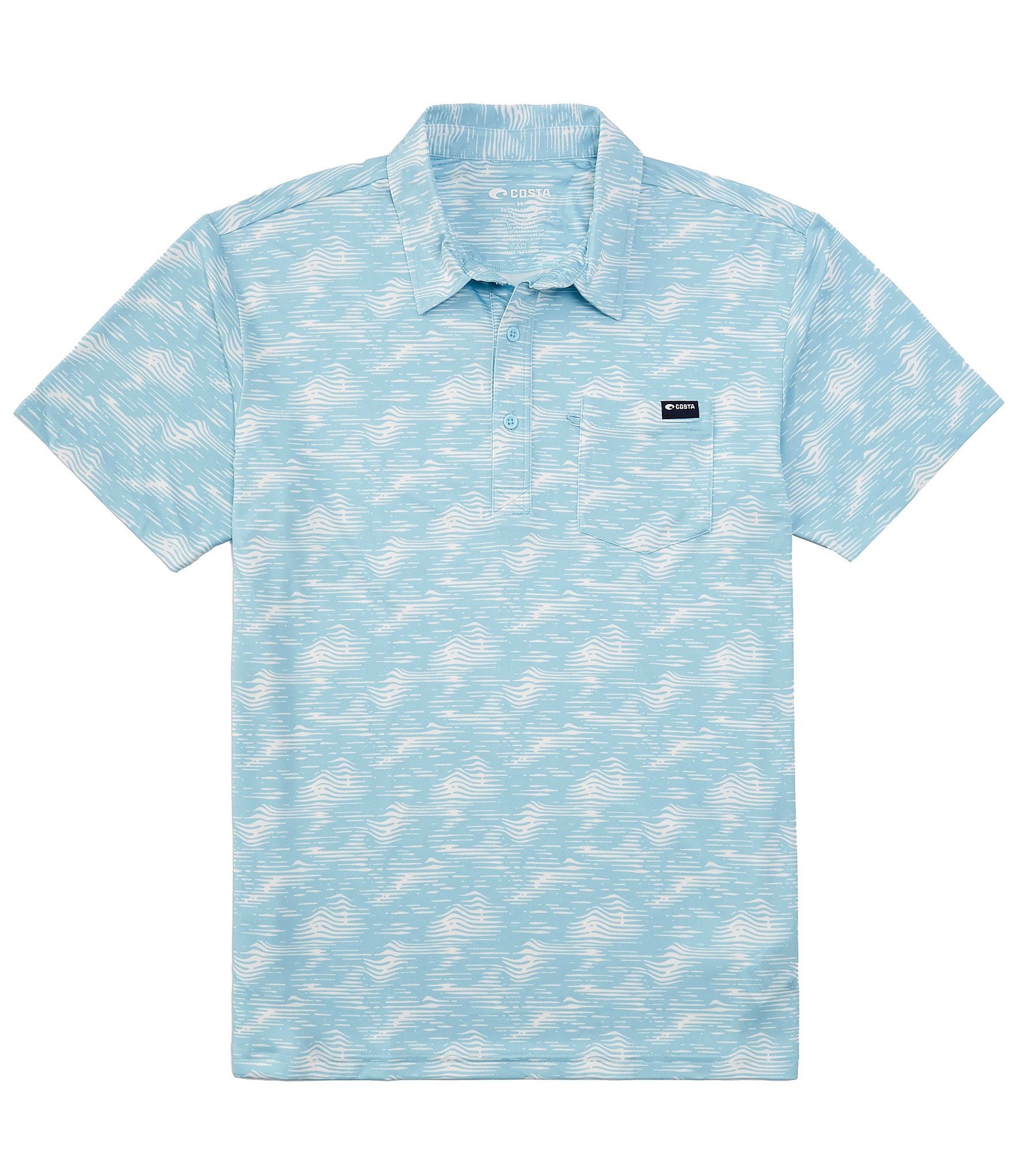 Costa Short Sleeve Voyager Printed Polo Shirt