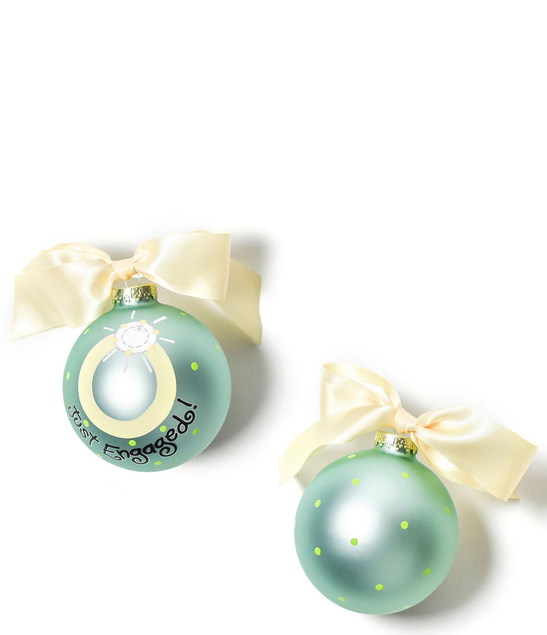 Coton Colors Engaged Ornament with White Stand