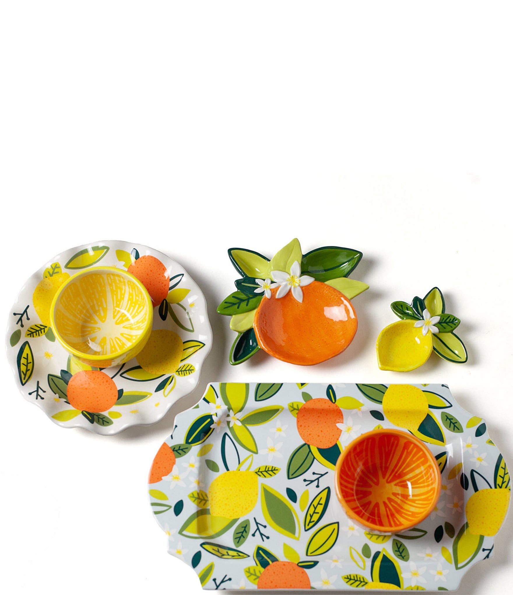 Coton Colors Citrus Ruffle 8#double; Salad Plate