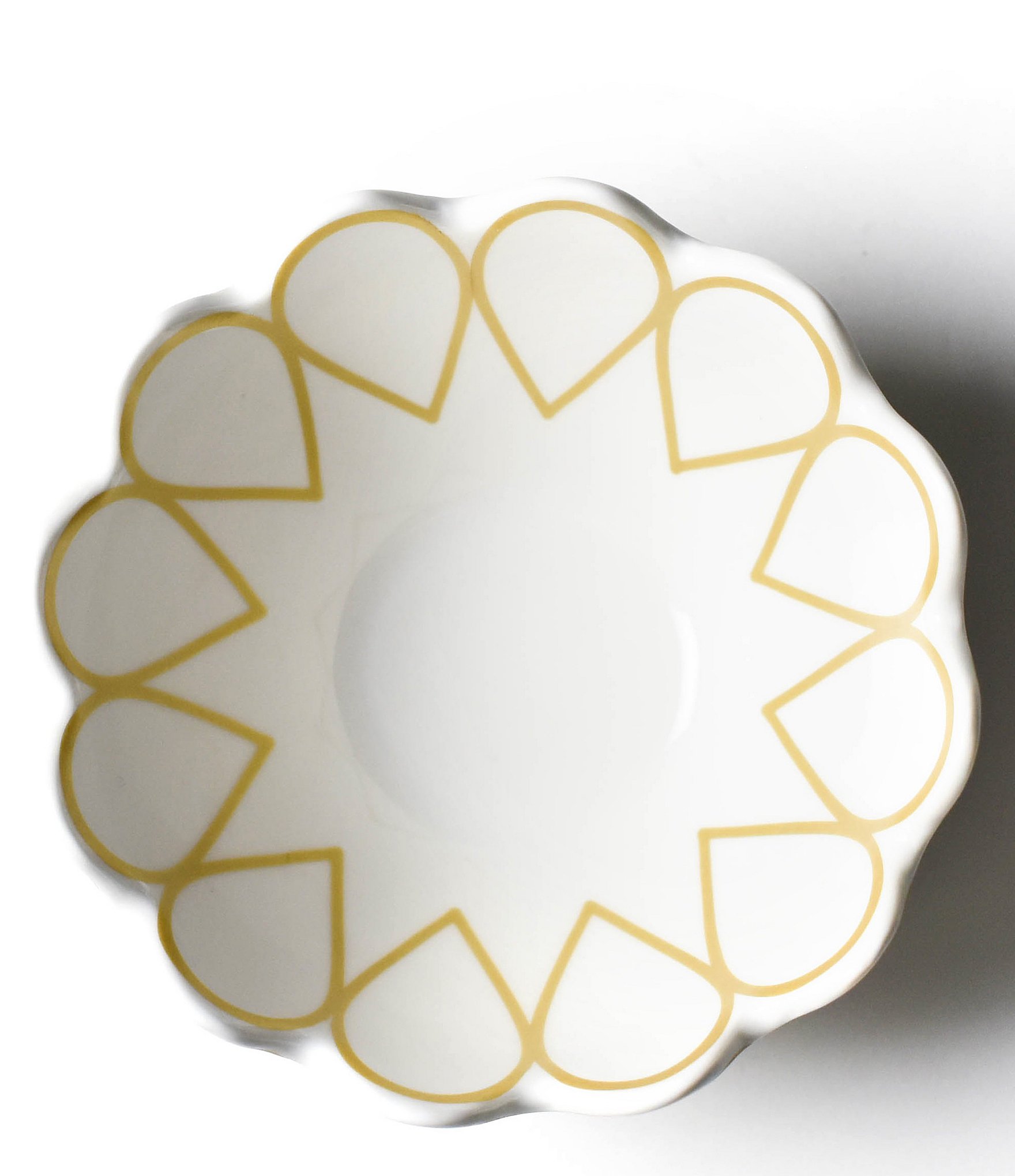 Coton Colors Deco Gold Scallop Small Bowls, Set of 4