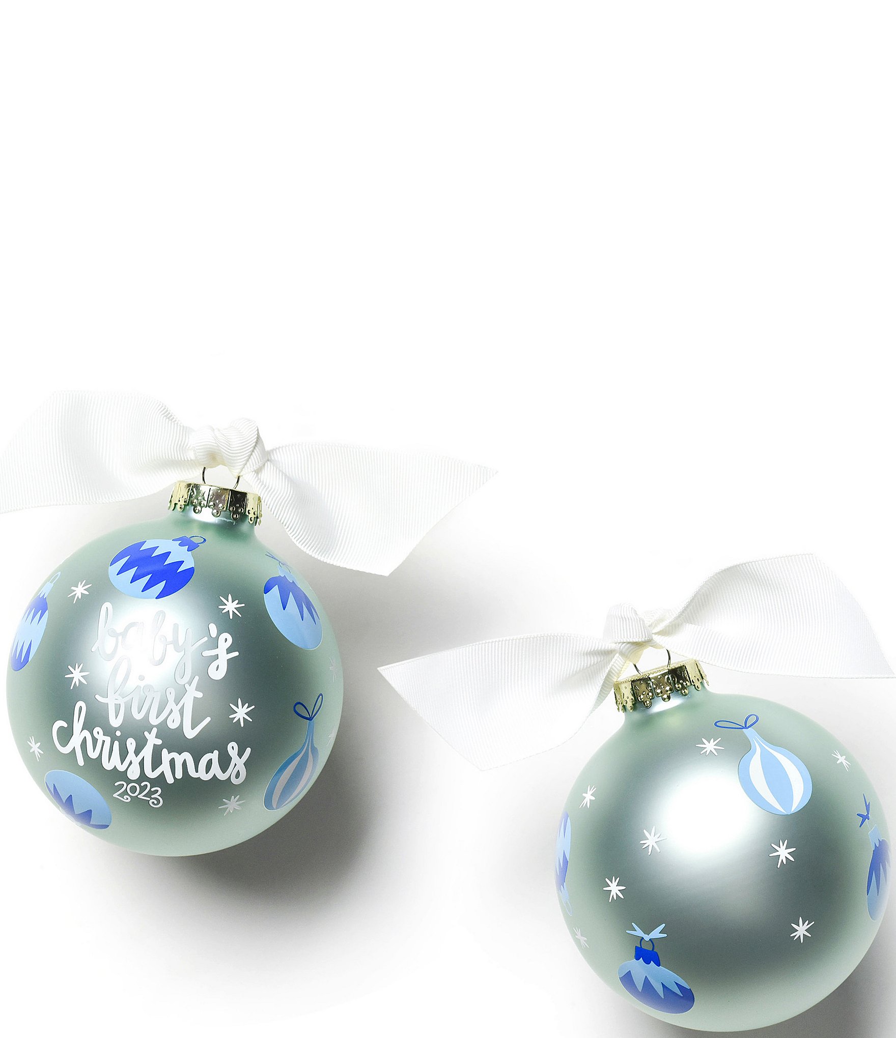 Coton Colors Holiday Ornaments Baby's First Blue / Personalized