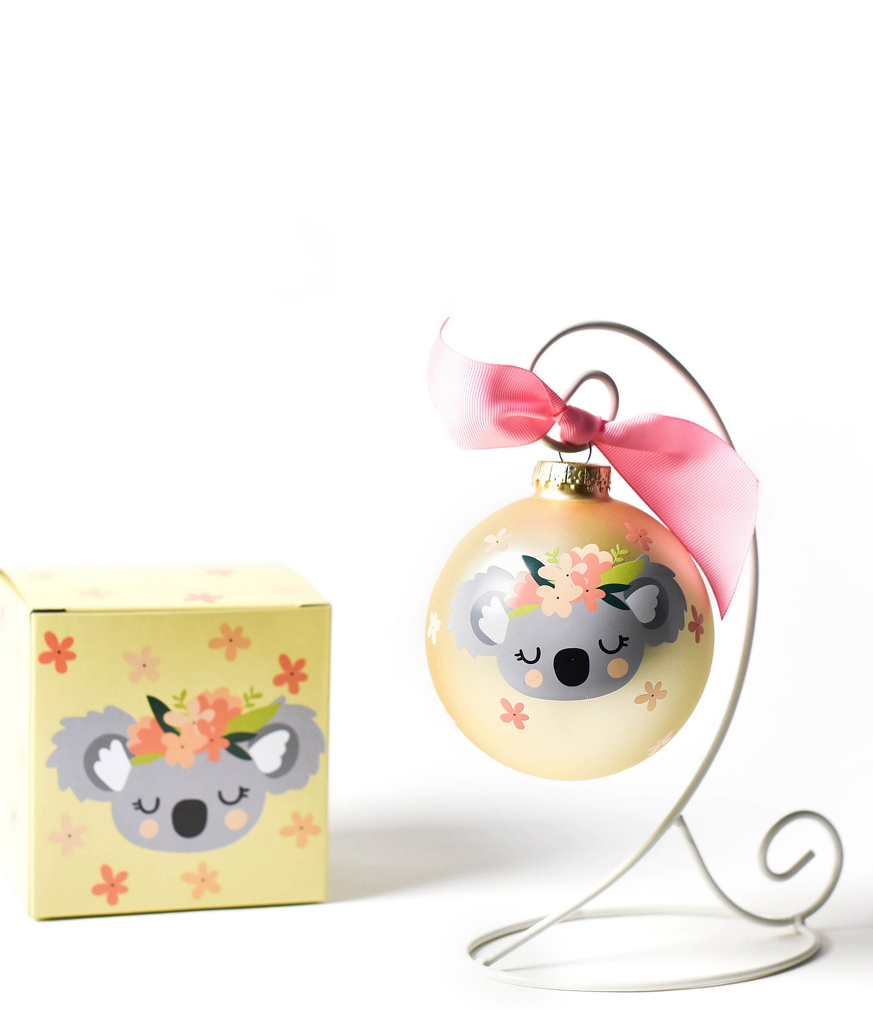 Coton Colors Koala Glass Ornament With Stand Set