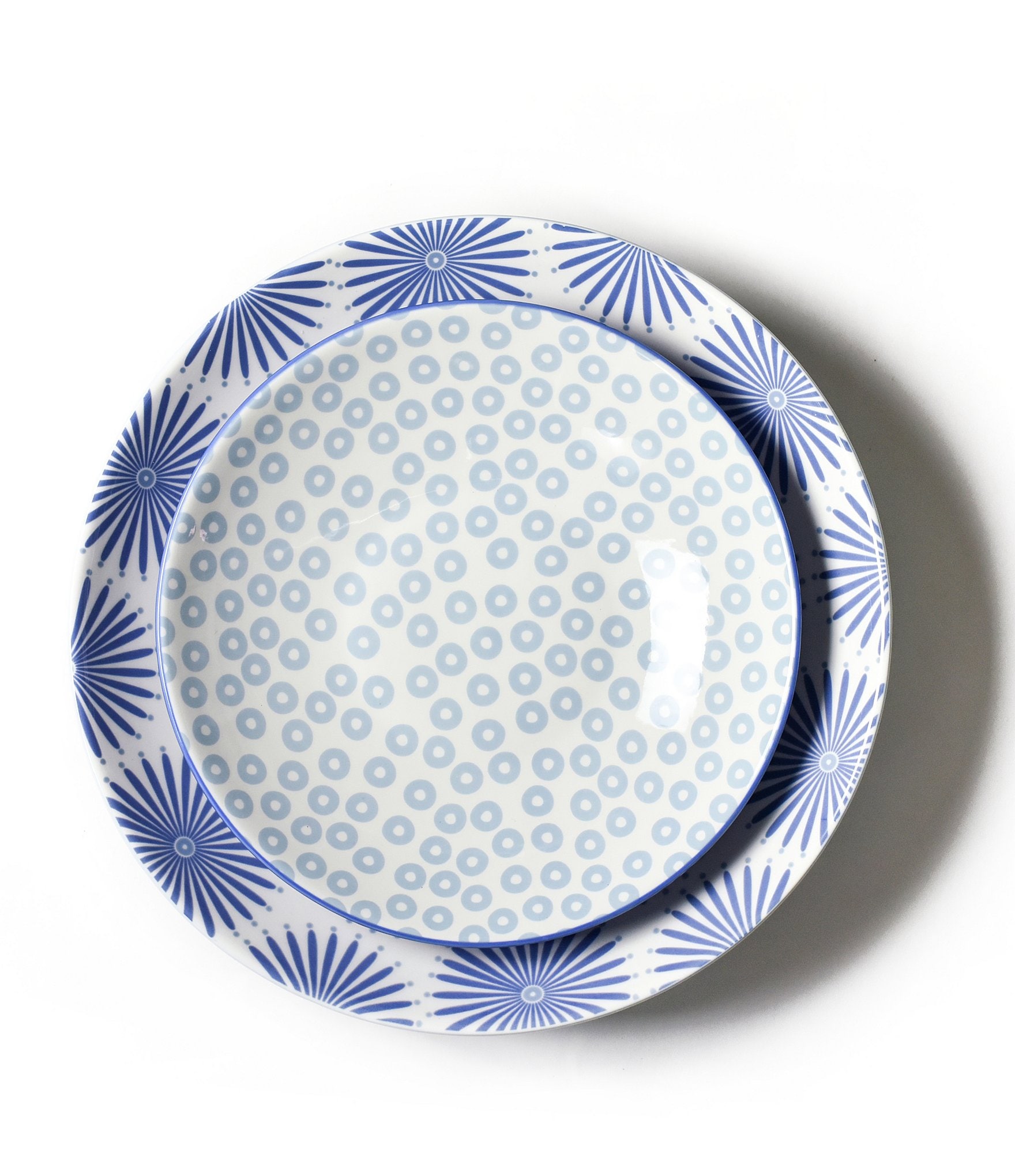 Coton Colors Iris Blue Pasta Bowls Set of 2