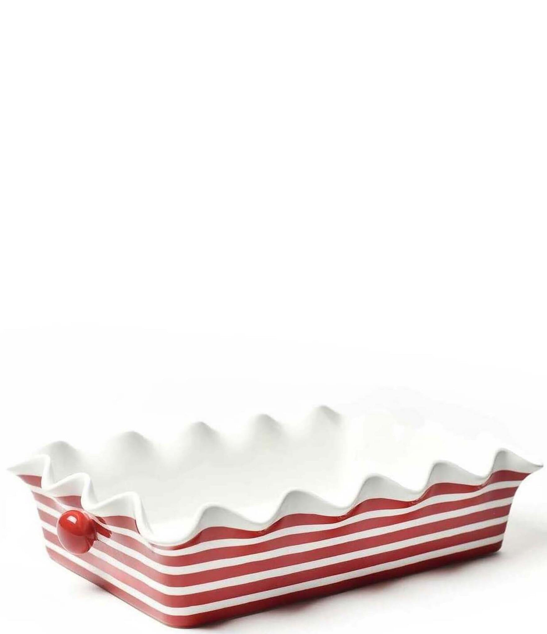 Coton Colors Red Stripe Casserole Dish, 14#double;