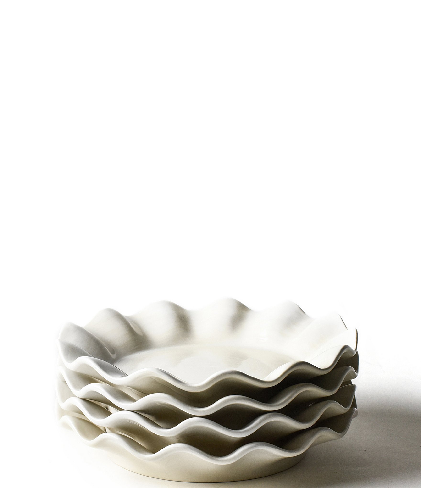 Coton Colors Signature White Ruffle Salad Plate Set of 4 | Dillard's