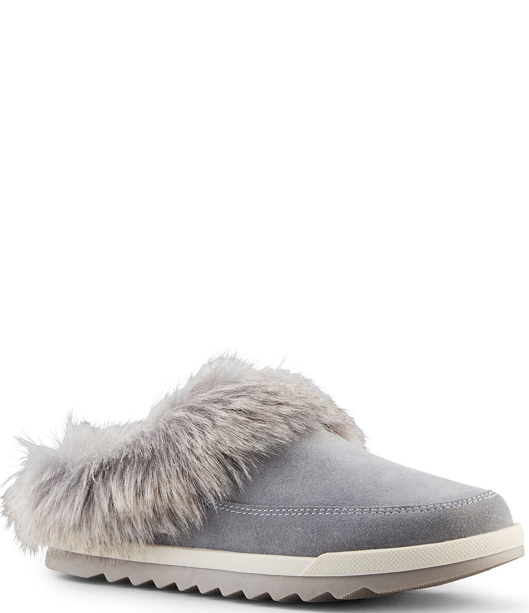 Cougar Leeza Water-Repellent Suede Faux Fur Mules | Dillard's