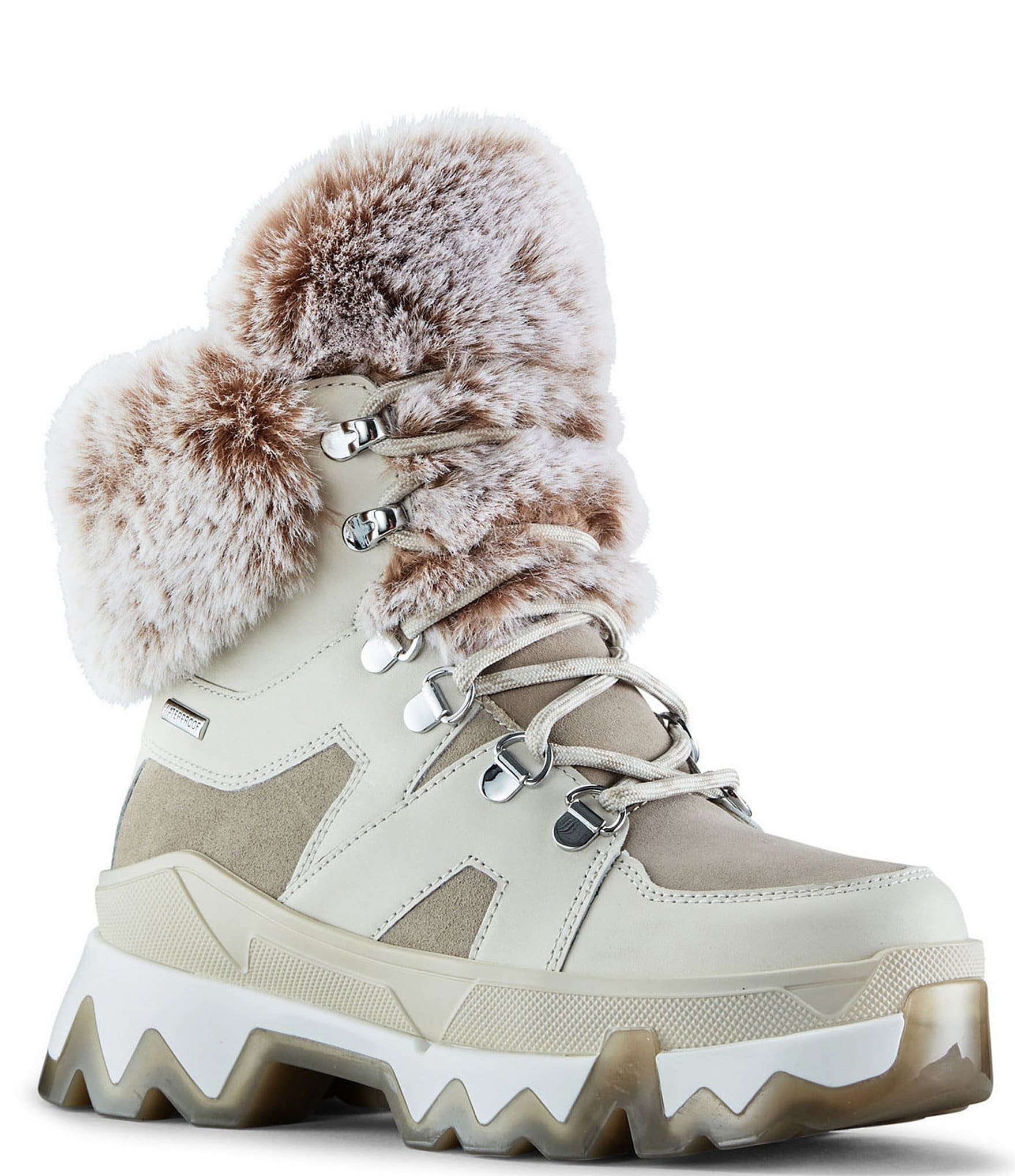 Cougar Warrior Faux Fur Waterproof Leather and Suede Cold Weather Boots ...