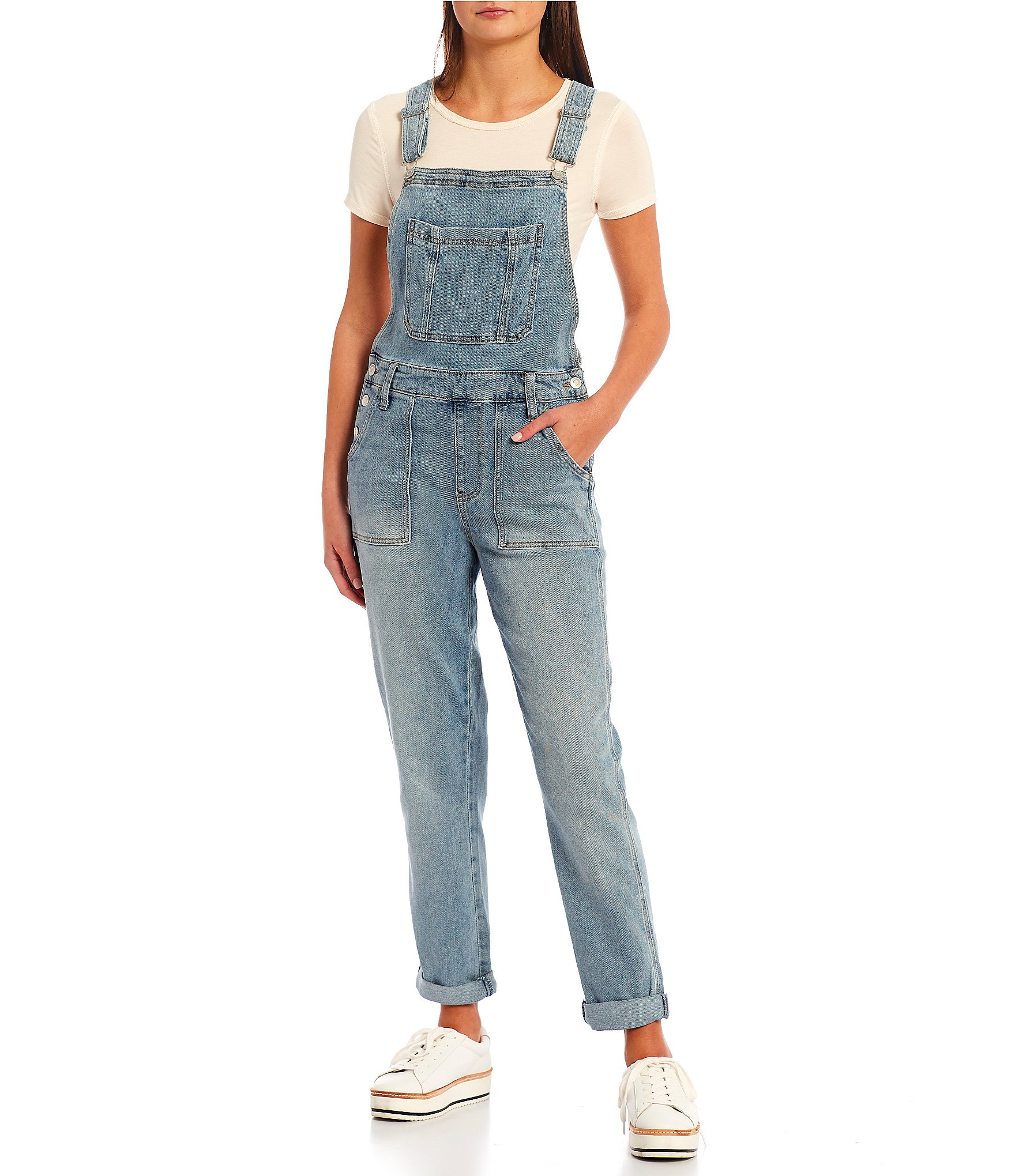 Street Style Baggy Jean Overalls Denim Wide Leg Dungarees for Woman in Blue  Black One Size | Dungaree for women, Denim women, Denim outfit