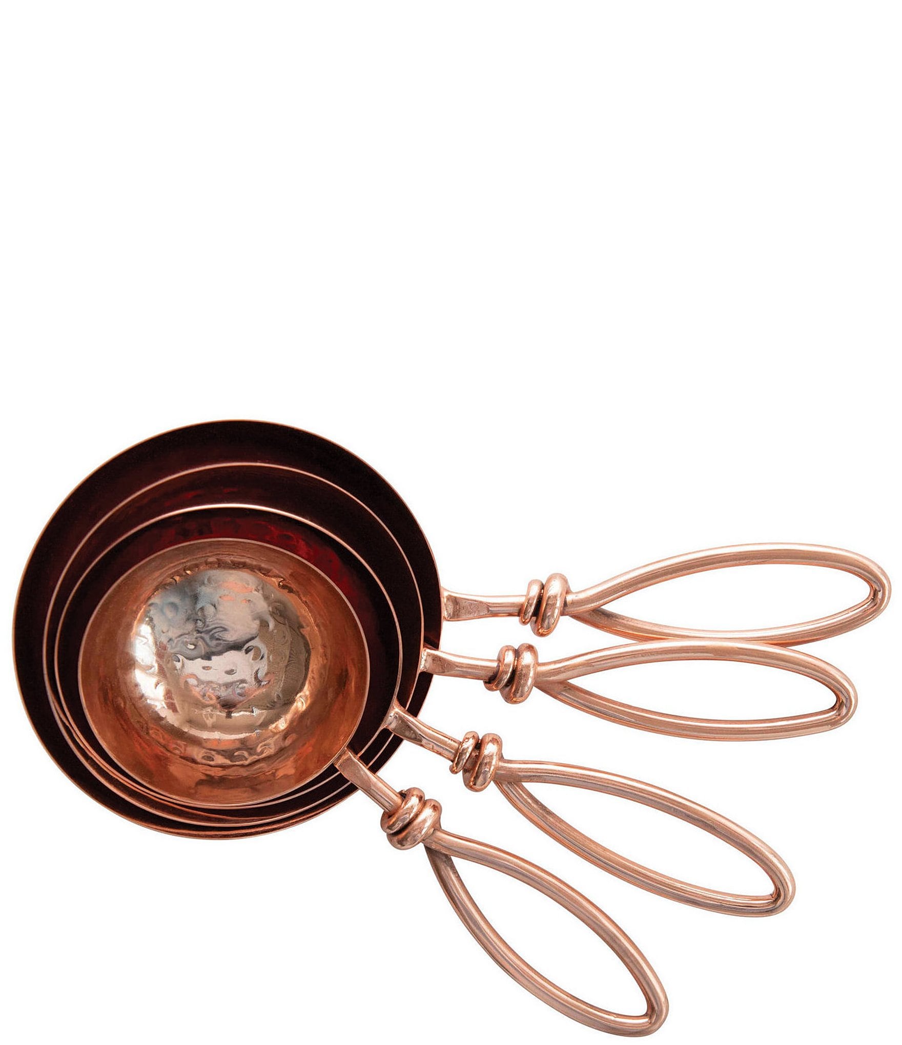 Creative Co Op Hammered Stainless Steel Scoops, Set of 4