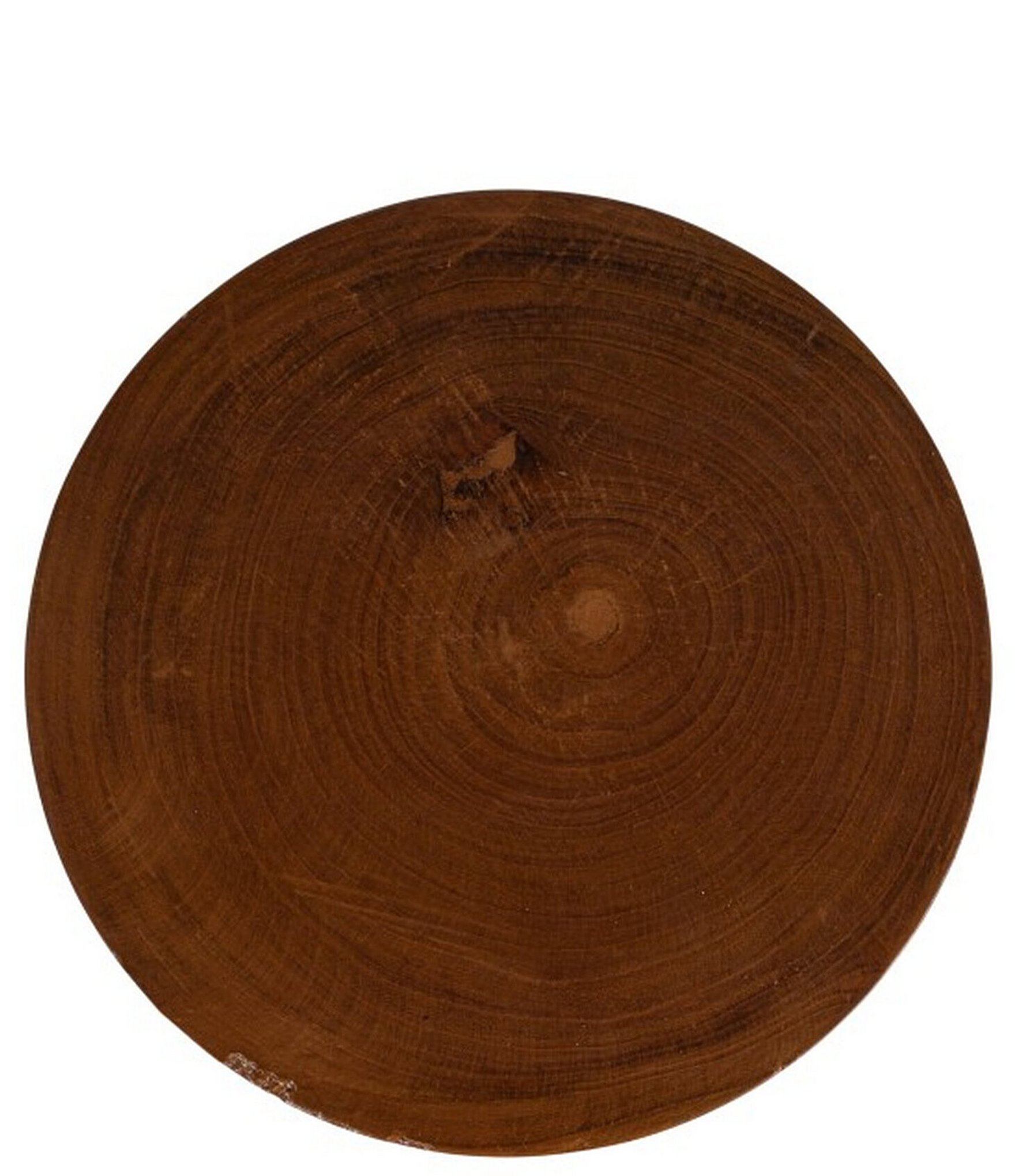 Creative Co Op Hand-Carved Wood Vertical Stripes Side Accent Table