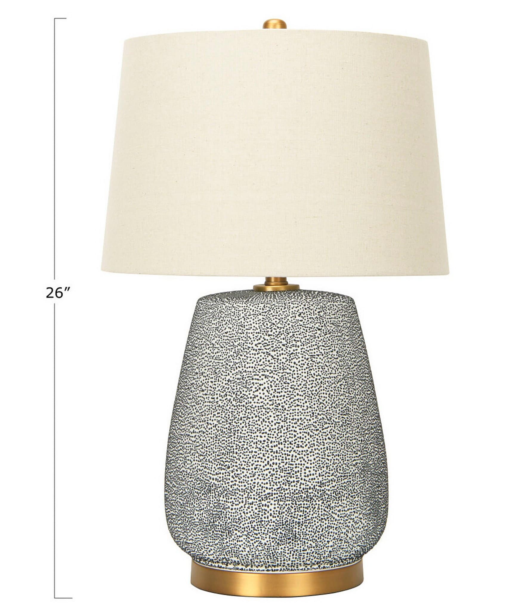Creative Co Op Textured Stoneware Table Lamp