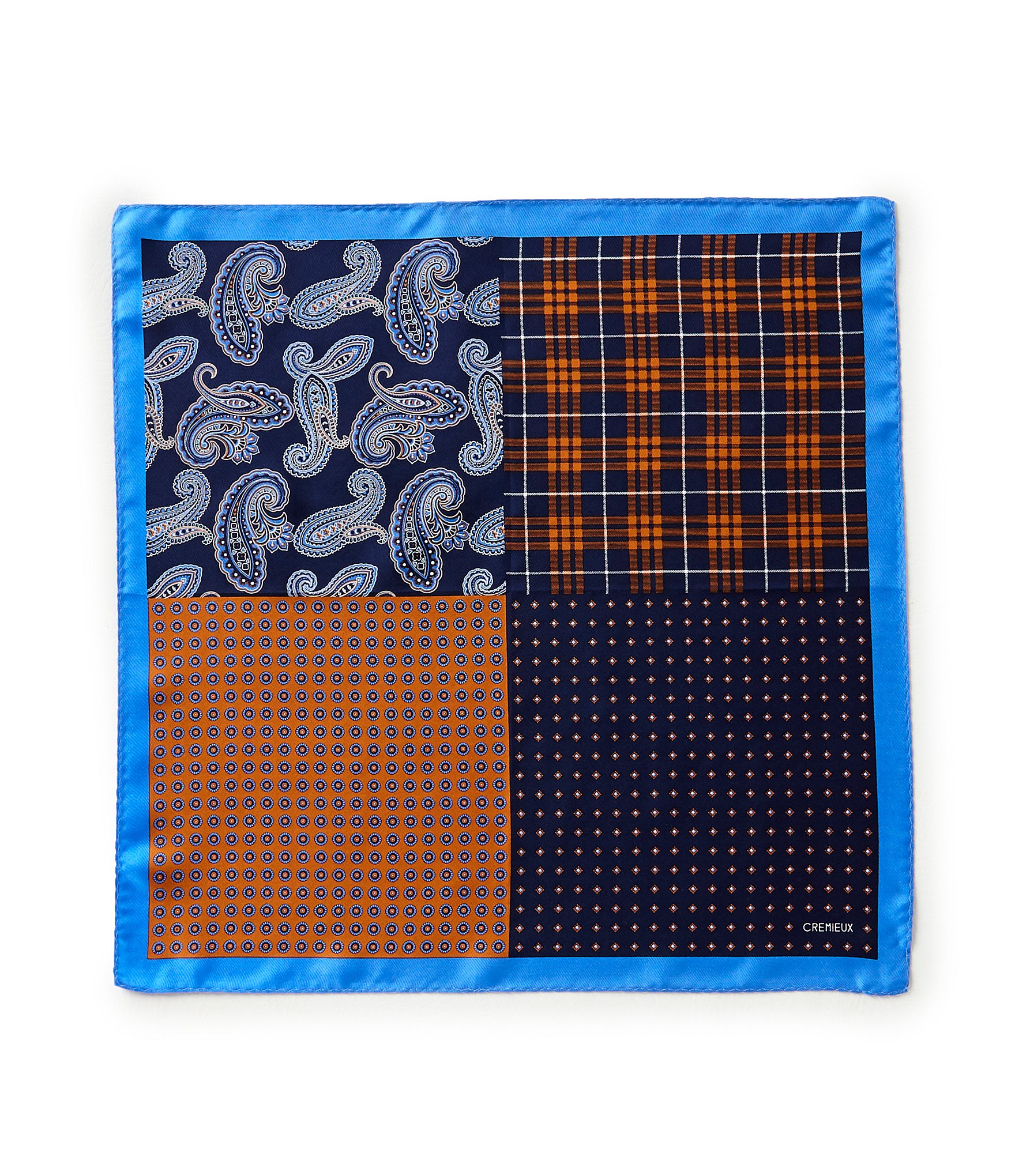 Cremieux 4-Square Woven Silk Pocket Square