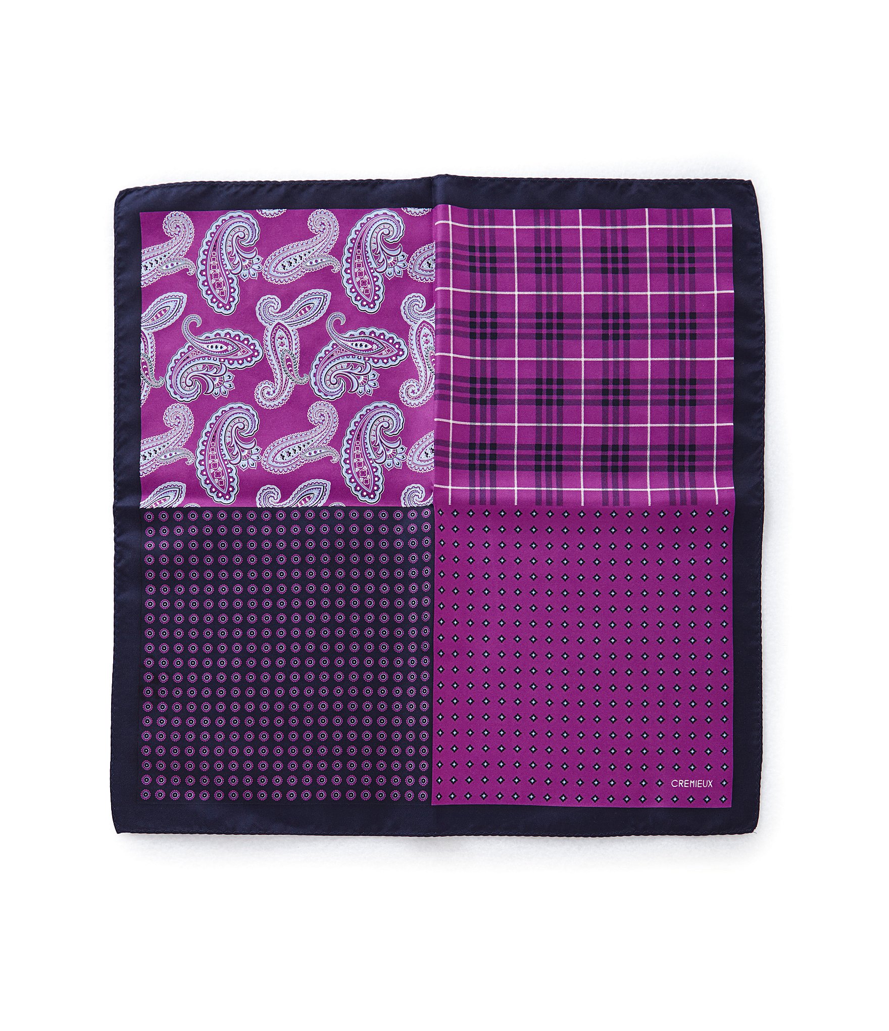 Cremieux 4-Square Woven Silk Pocket Square