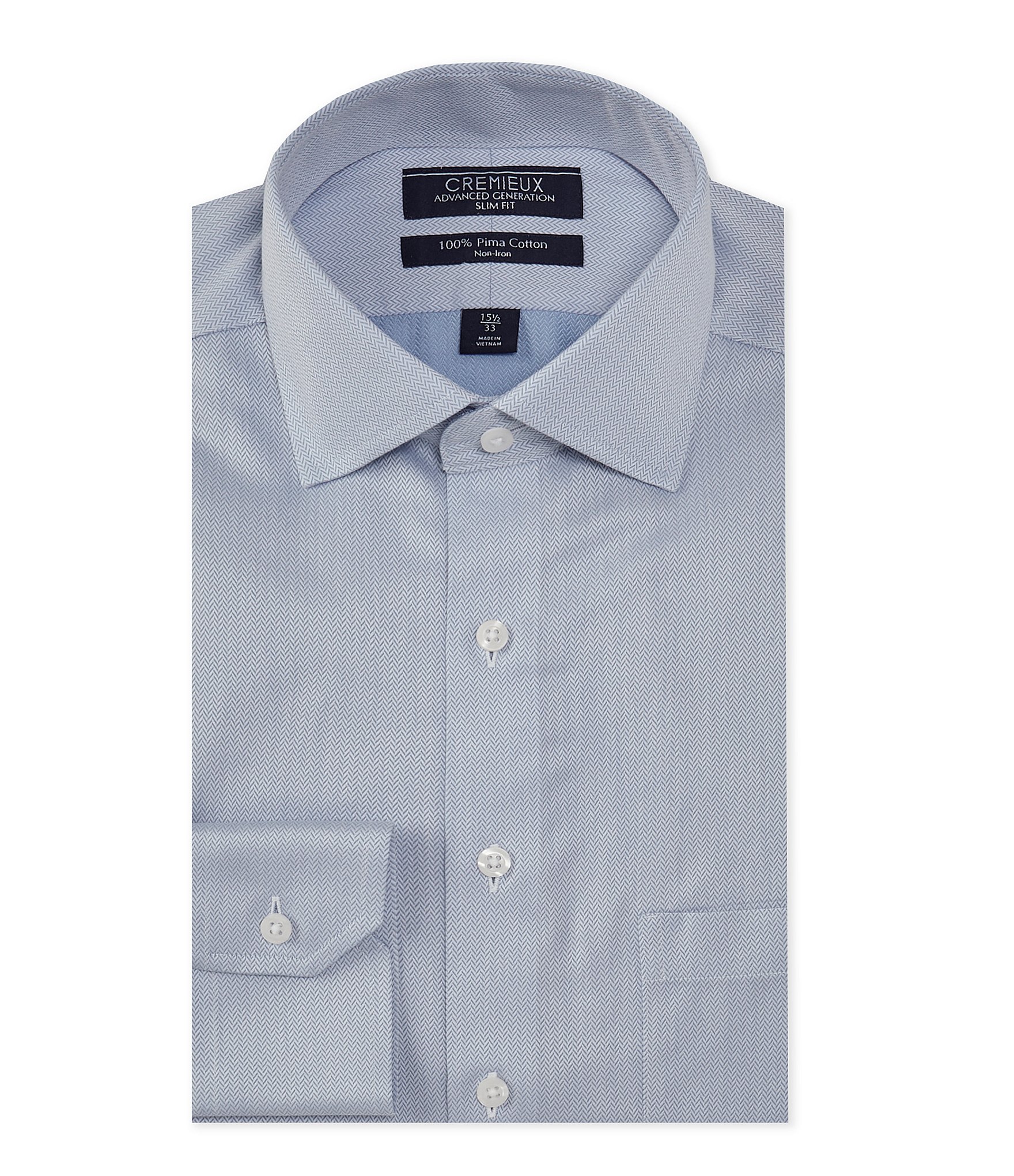 Cremieux Advanced Generation Non-Iron Slim Fit Spread Collar ...