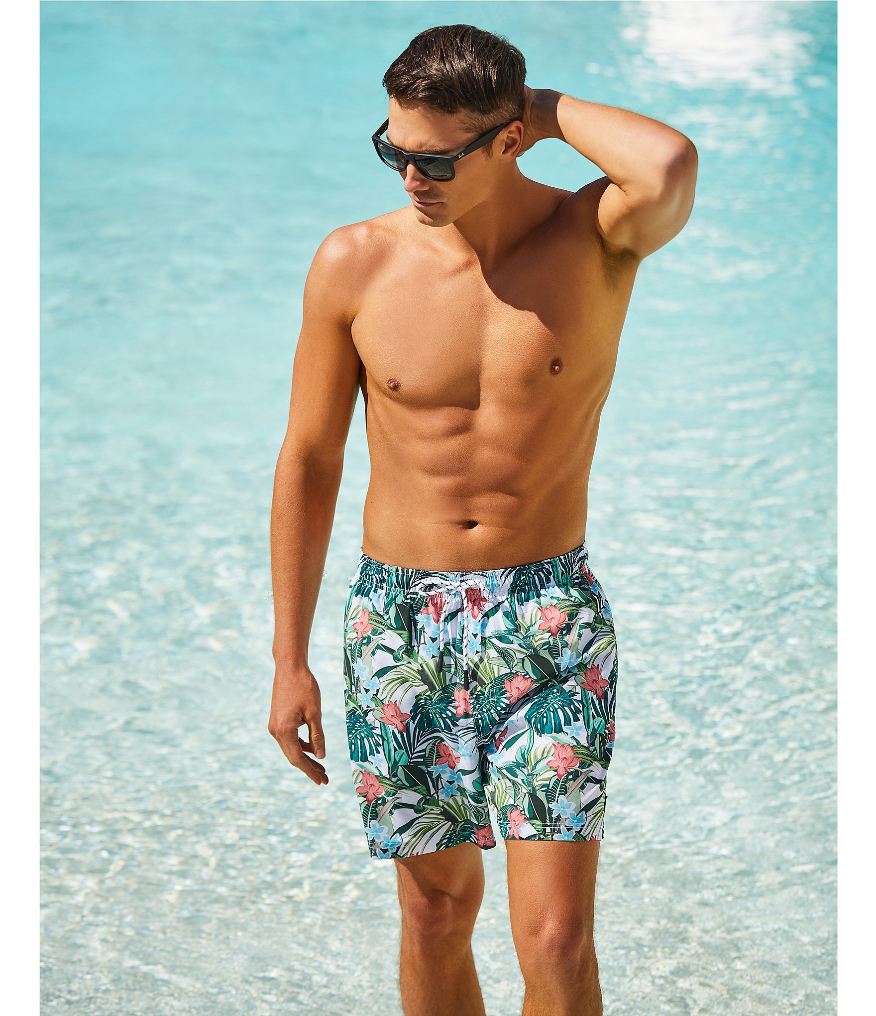 Cremieux All Over Tropical 6#double; Swim Trunks