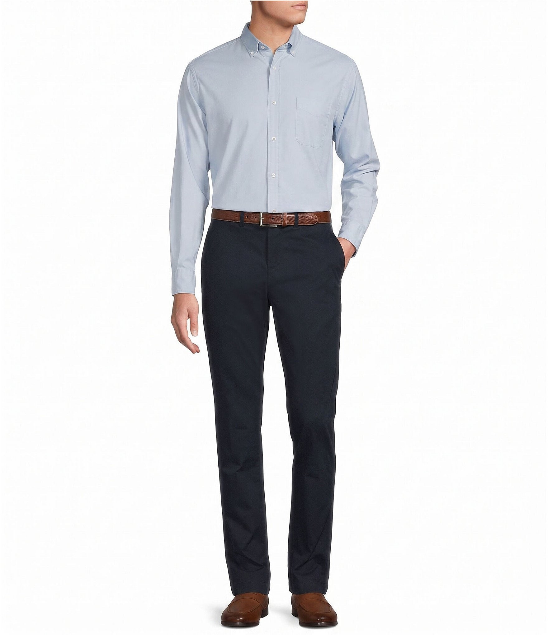 Cremieux Big & Tall Blue Label Solid Oxford Woven Shirt