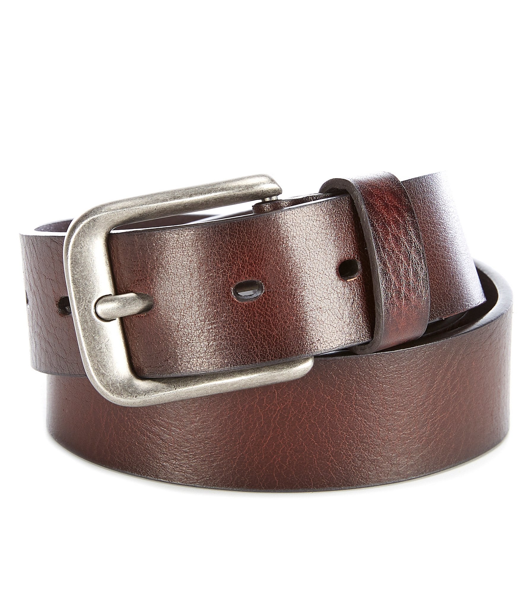 Roundtree & Yorke Big & Tall V-Braided Leather Belt