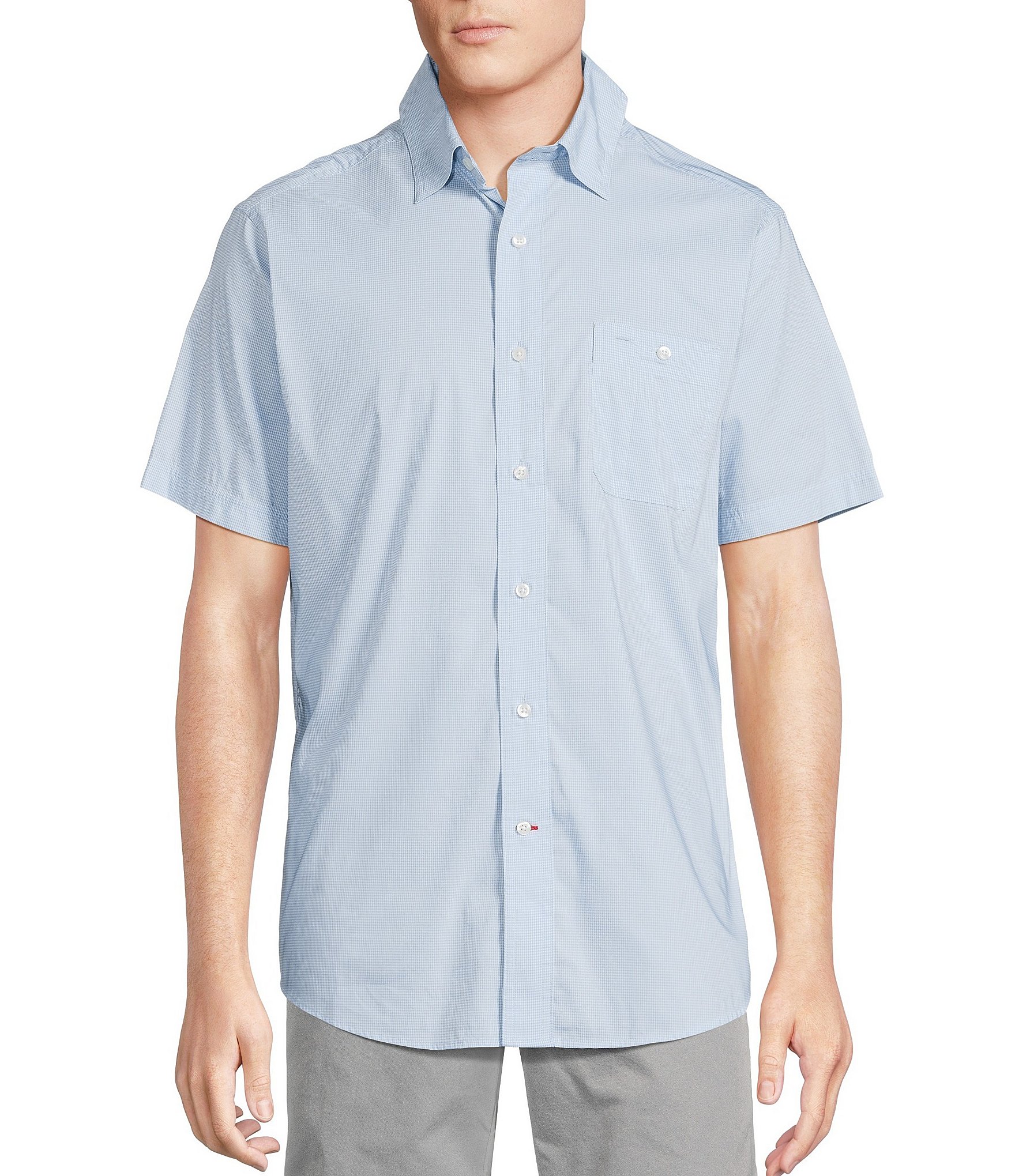 Cremieux Blue Label Big & Tall Performance Stretch Gingham Short Sleeve Woven Shirt