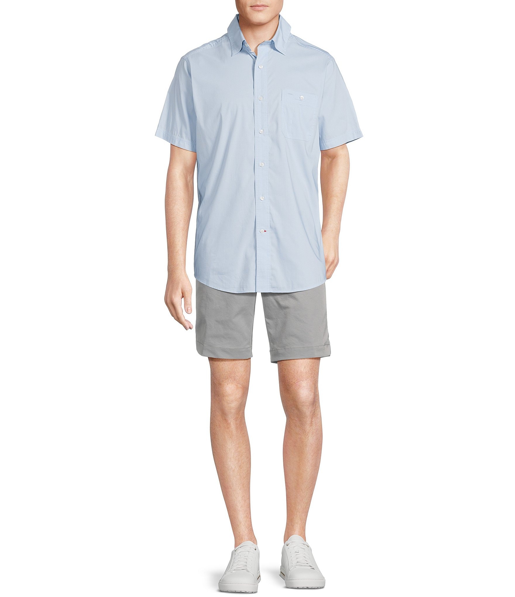 Cremieux Blue Label Big & Tall Performance Stretch Gingham Short Sleeve Woven Shirt