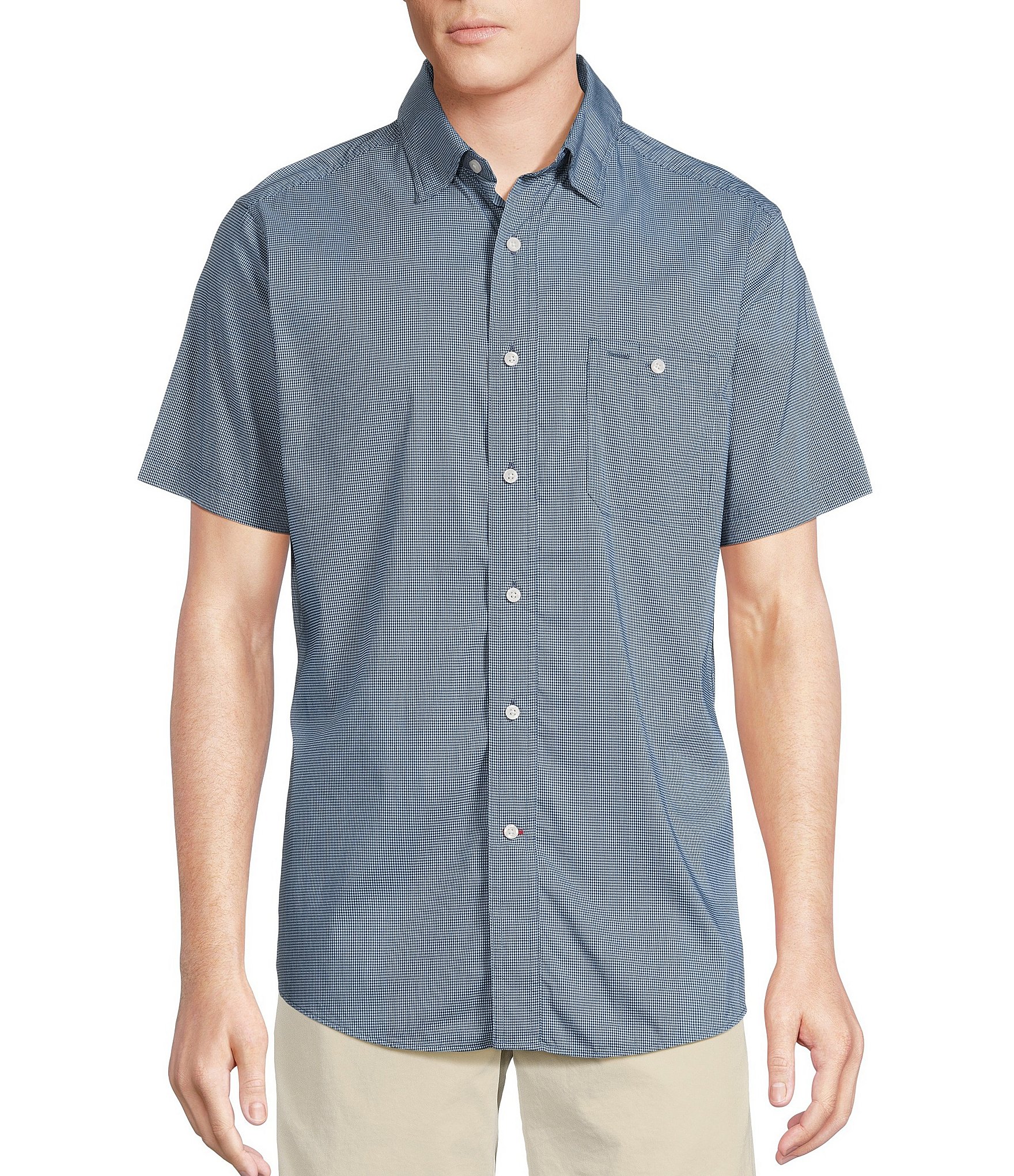 Cremieux Blue Label Big & Tall Performance Stretch Gingham Short Sleeve Woven Shirt