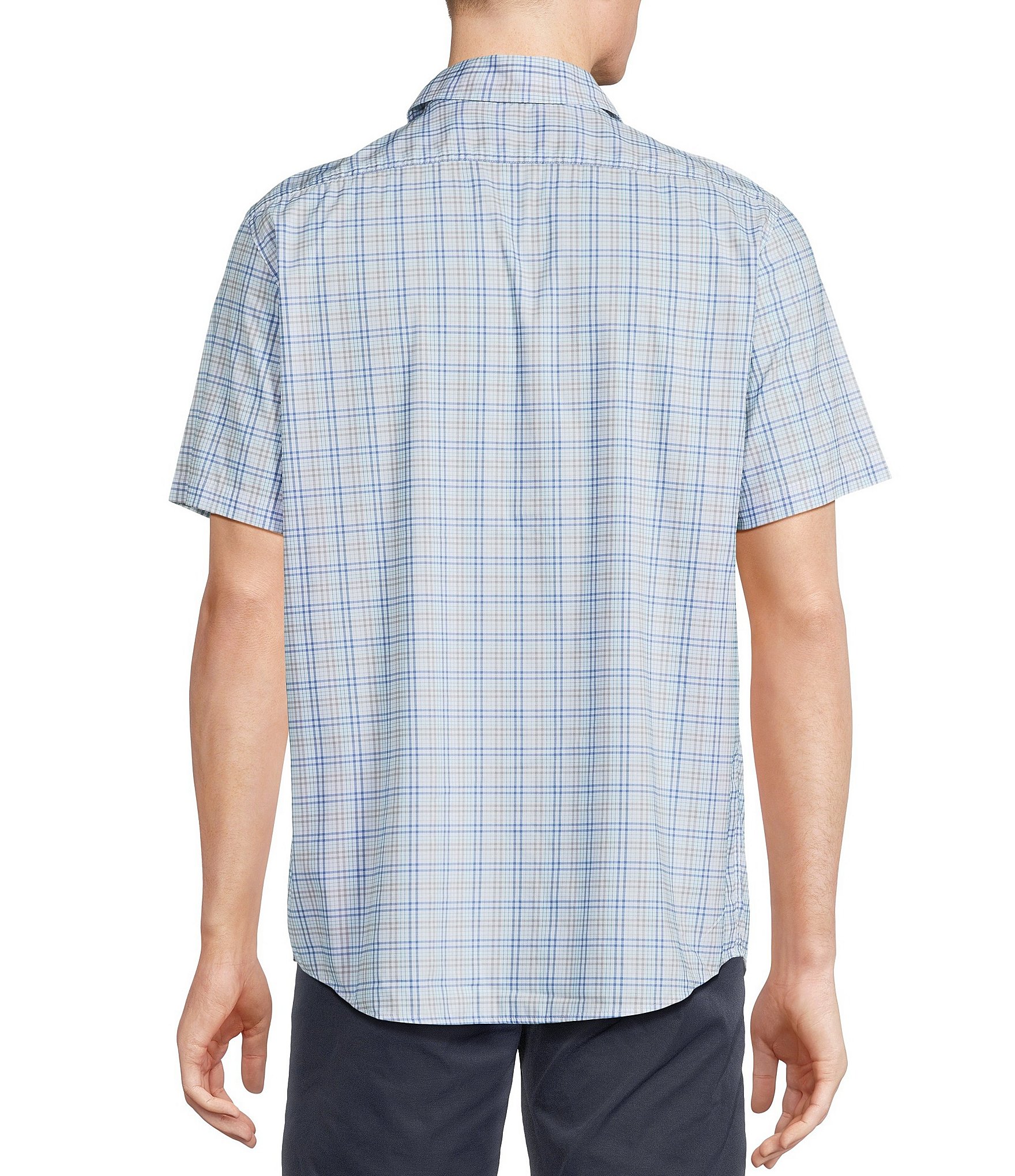 Cremieux Blue Label Big & Tall Performance Stretch Plaid Short Sleeve Woven Shirt