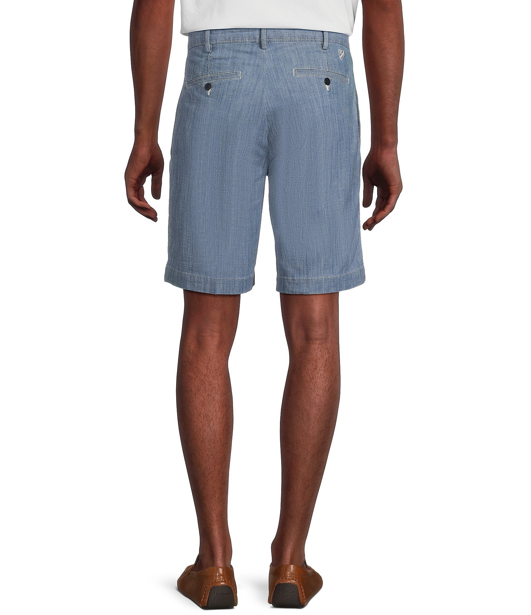 Cremieux Blue Label Block Island Collection Chambray Denim Madison Classic Fit 9#double; Inseam Shorts