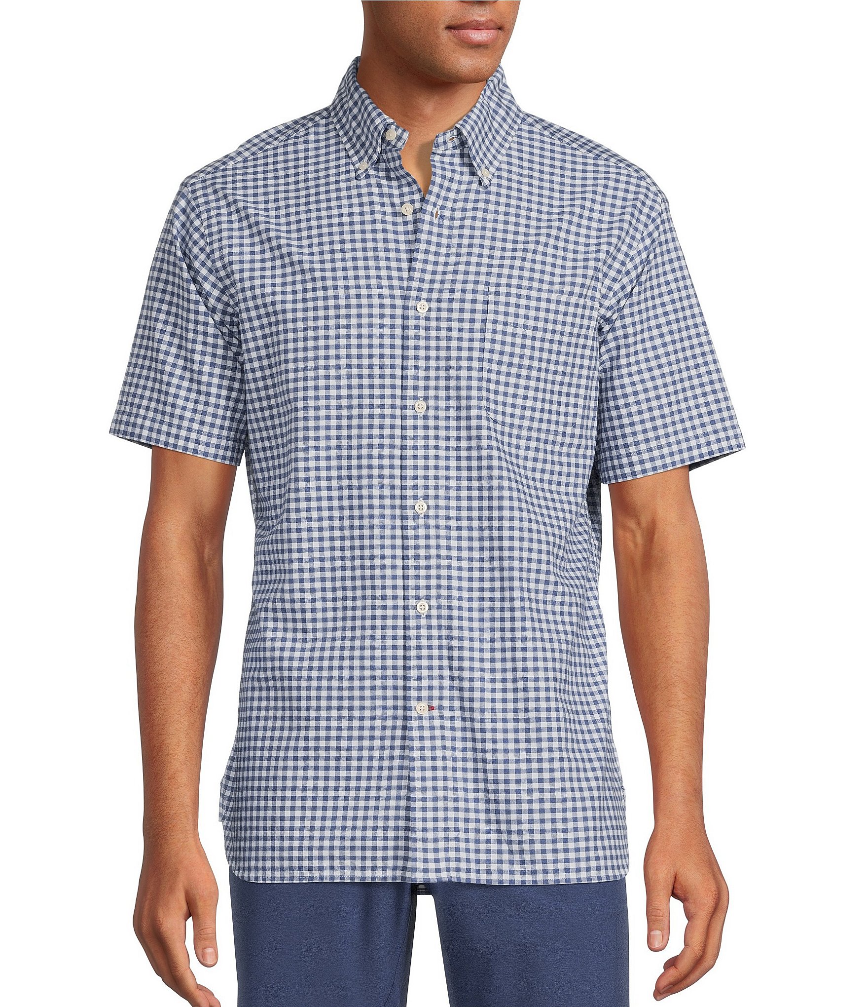Cremieux Blue Label Check Oxford Short-Sleeve Woven Shirt | Dillard's