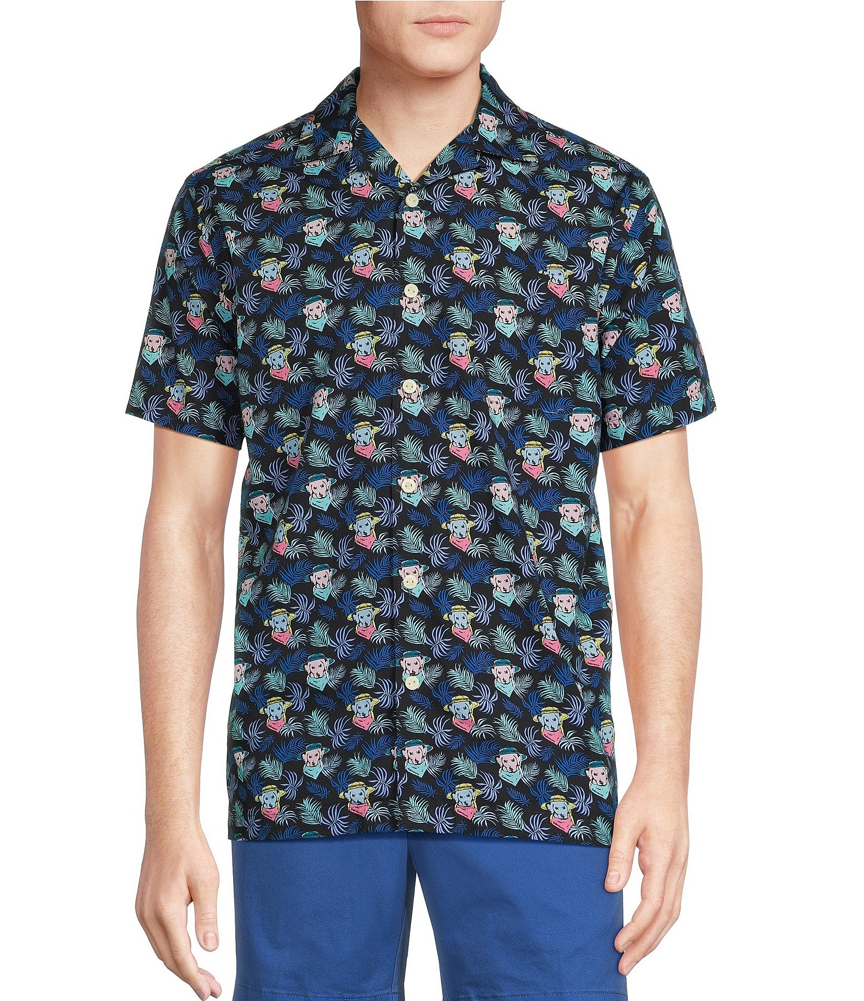 Cremieux Blue Label Chuck Collection Short Sleeve Woven Camp Shirt 